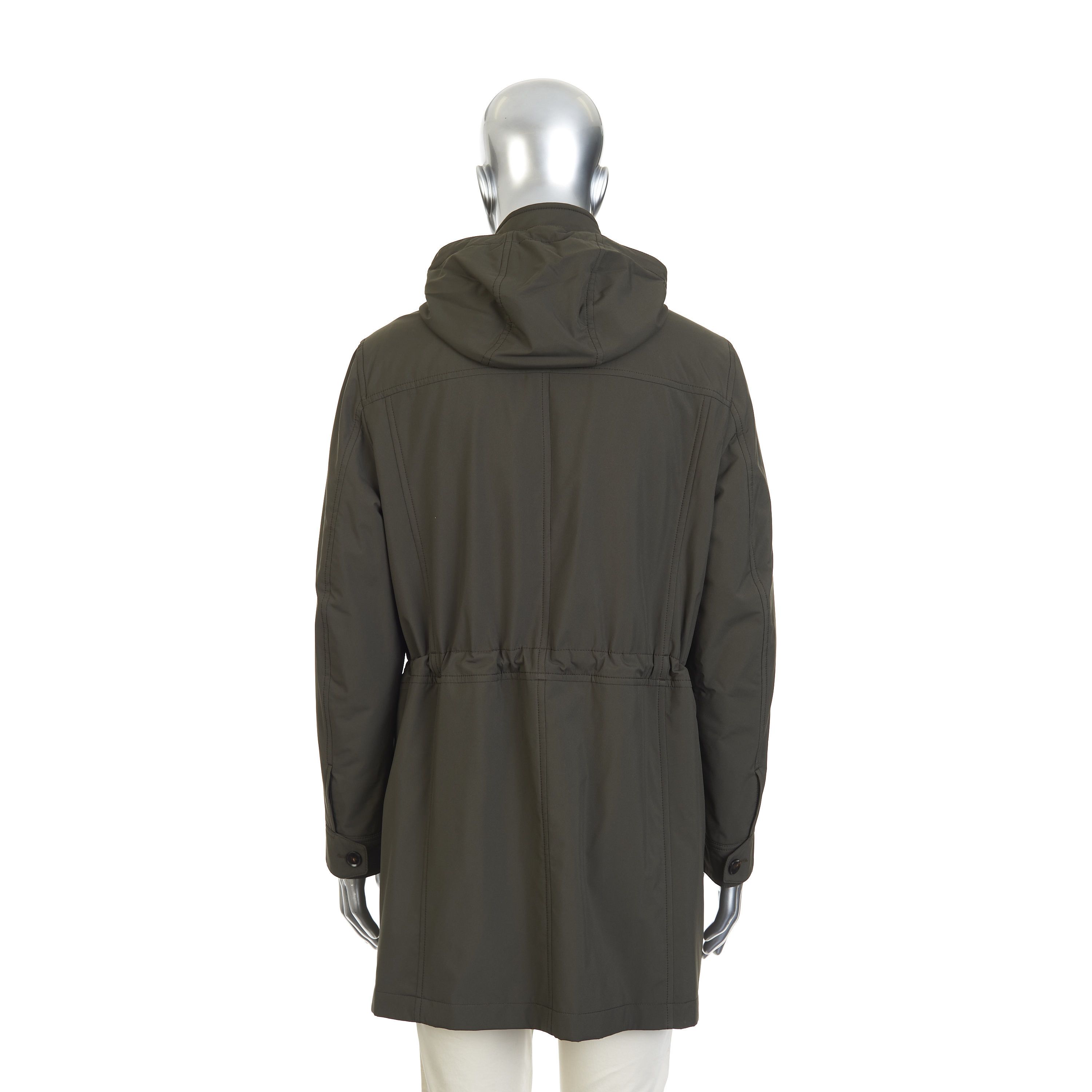 Brioni Parka Coat In Olive Green Performa Nylon, Detachable Hood Size US XL / EU 56 / 4 - 5 Thumbnail