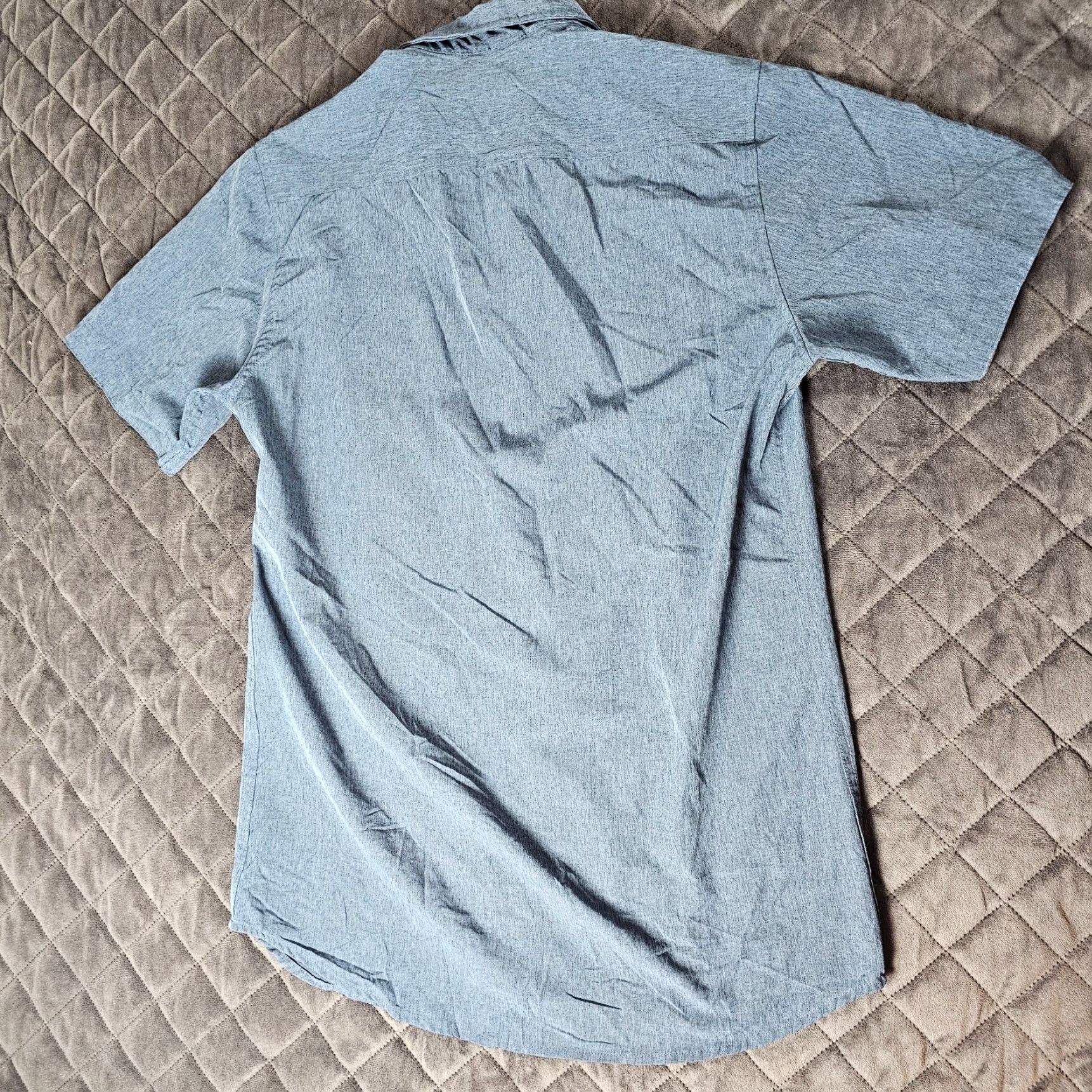 D.Exterior Subculture Button-Down Shirt for Men Small Blue Exterior Gray Short Sleeve Size US S / EU 44-46 / 1 - 6 Thumbnail