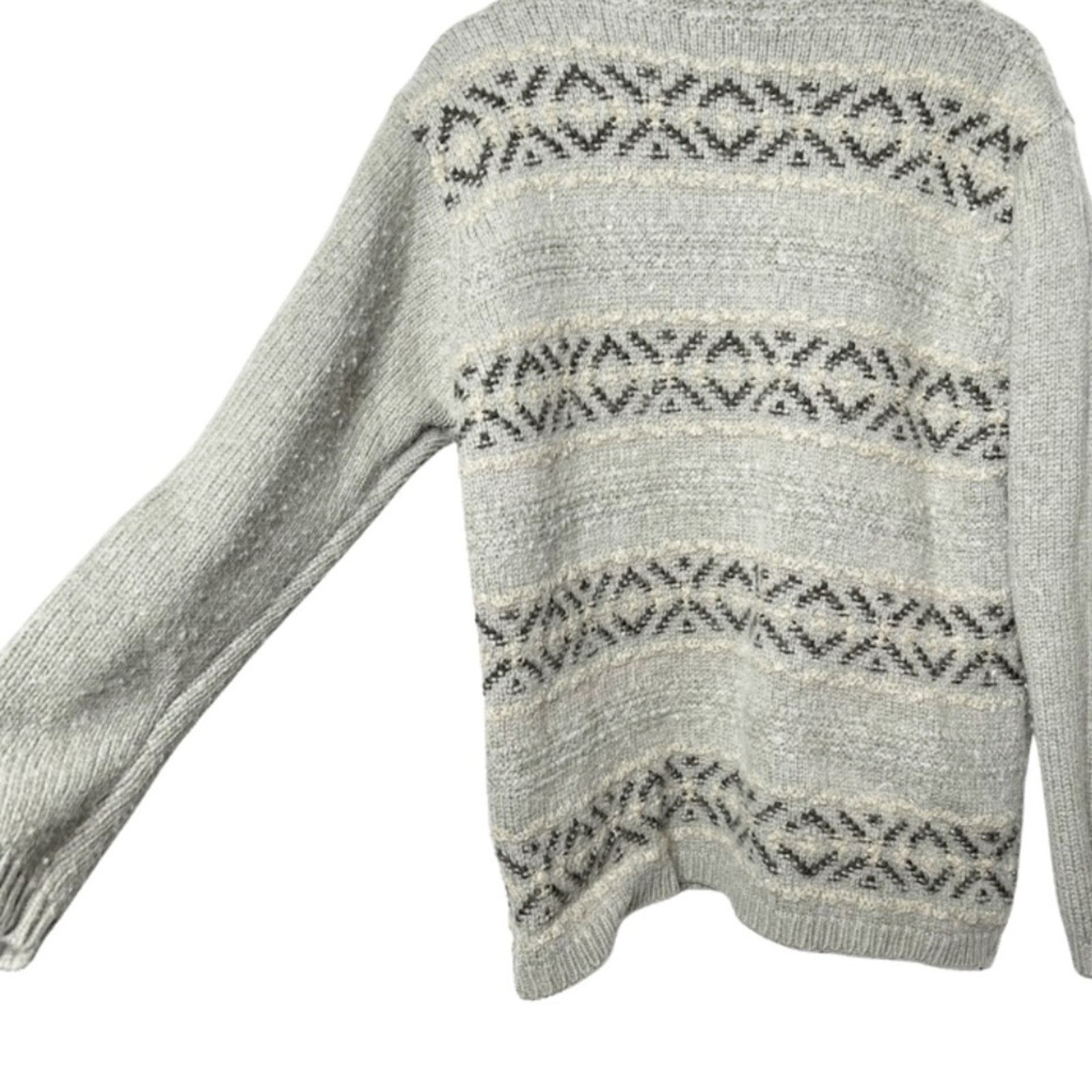 Liz Claiborne Liz Claiborne Vintage Wool Blend Aztec Knit Sweater Size XL / US 12-14 / IT 48-50 - 11 Thumbnail