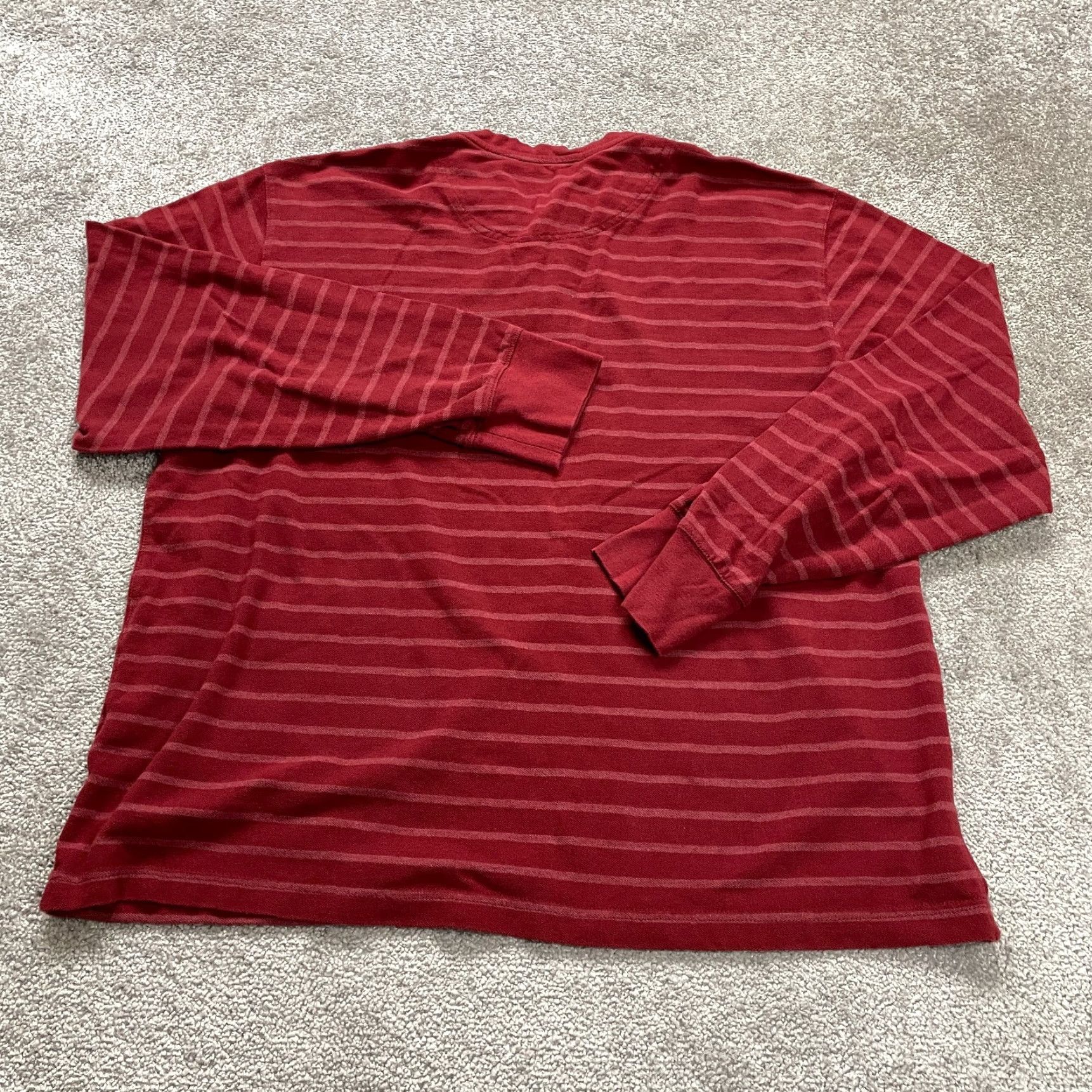 Timberland Timberland Henley T-Shirt Mens 2XL Red Striped Long Sleeve Casual Tee Outdoor Size US XXL / EU 58 / 5 - 2 Thumbnail