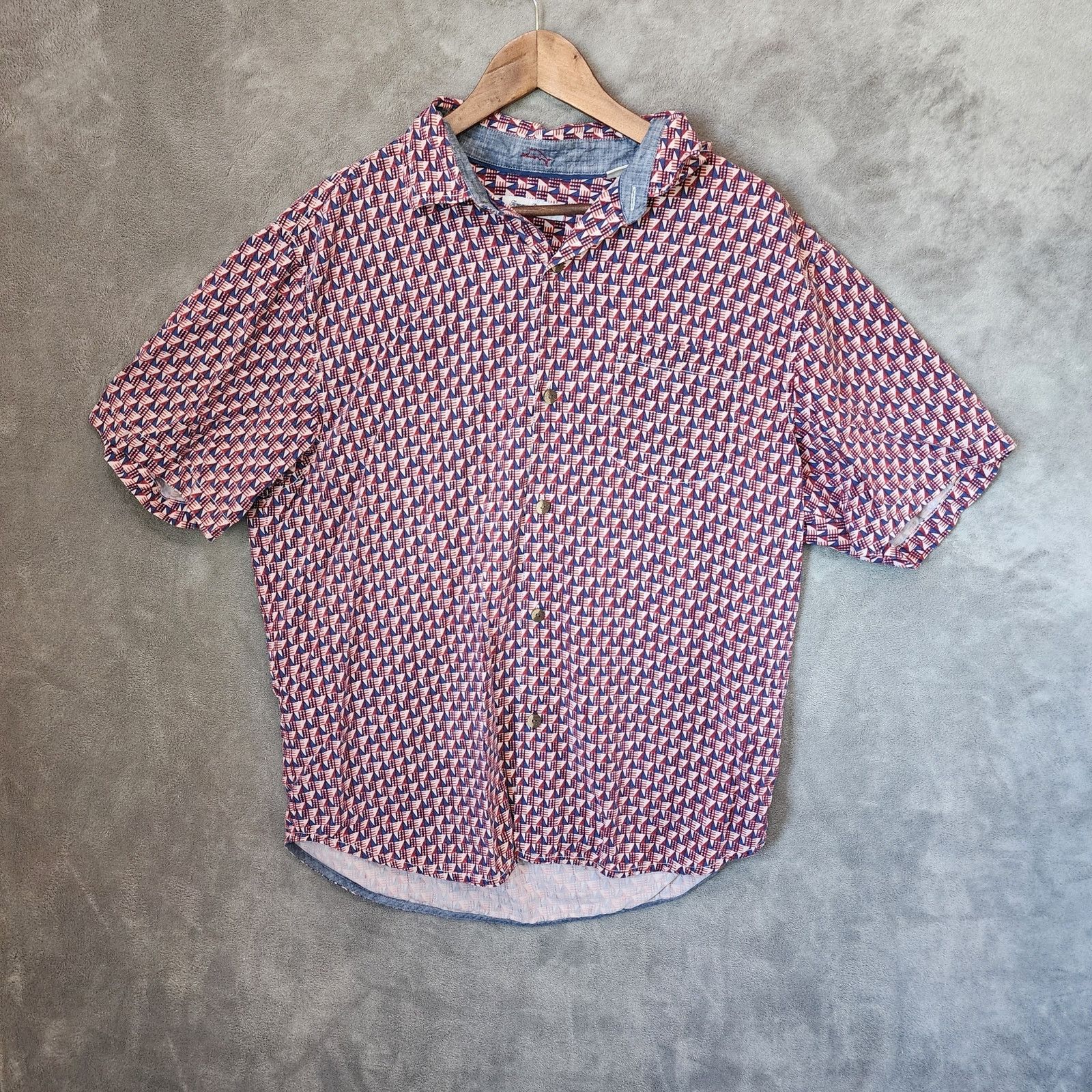 Tommy Bahama Tommy Bahama Men's Silk Button Up Large Geometric Size US L / EU 52-54 / 3 - 1 Thumbnail