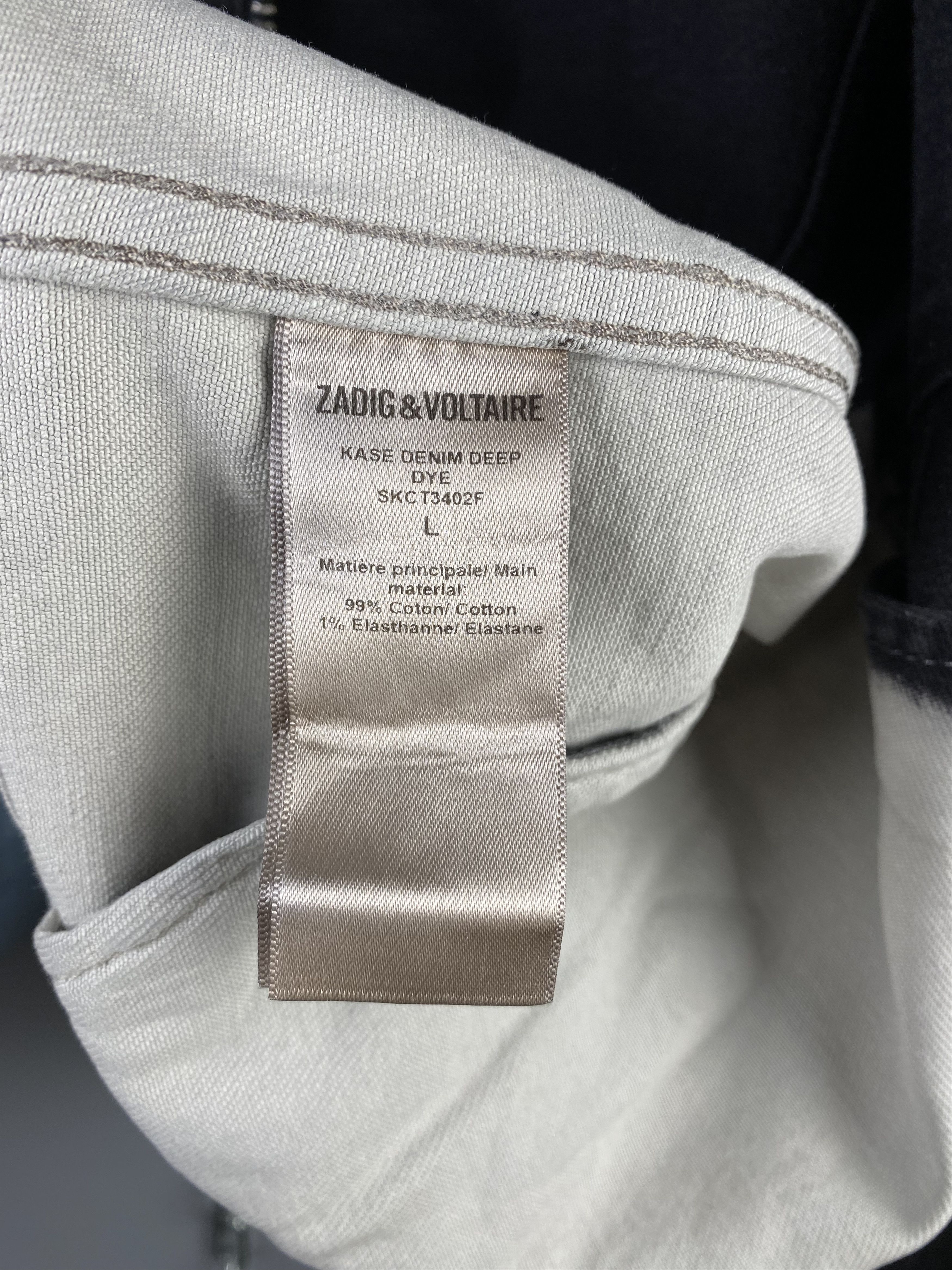 Zadig & Voltaire Zadig Voltaire Denim Washed Trucker Jacket Size US L / EU 52-54 / 3 - 18 Thumbnail
