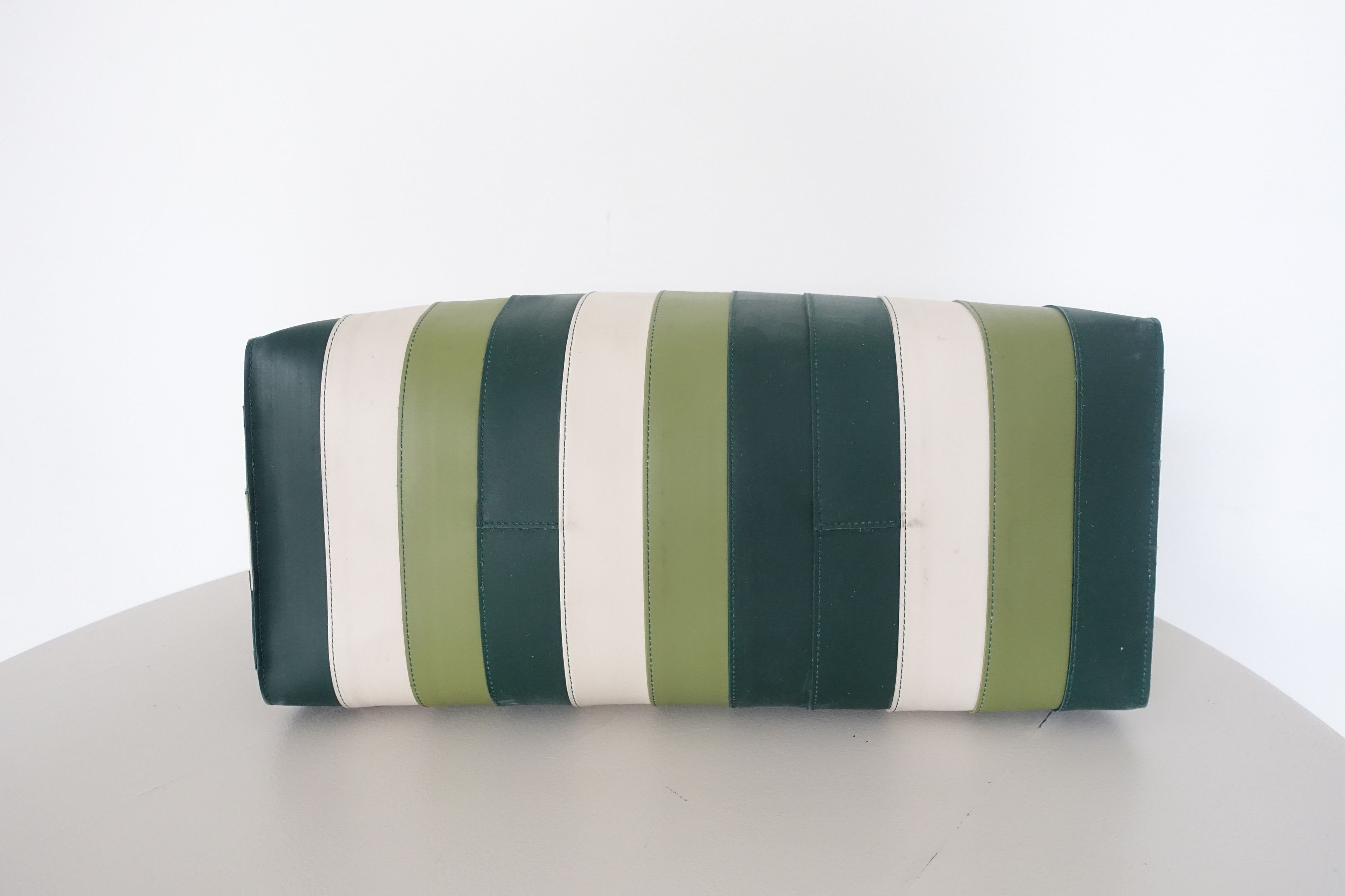 Sunnei Sunnei Striped Leather Tote Bag Green / White / Black Size ONE SIZE - 5 Thumbnail
