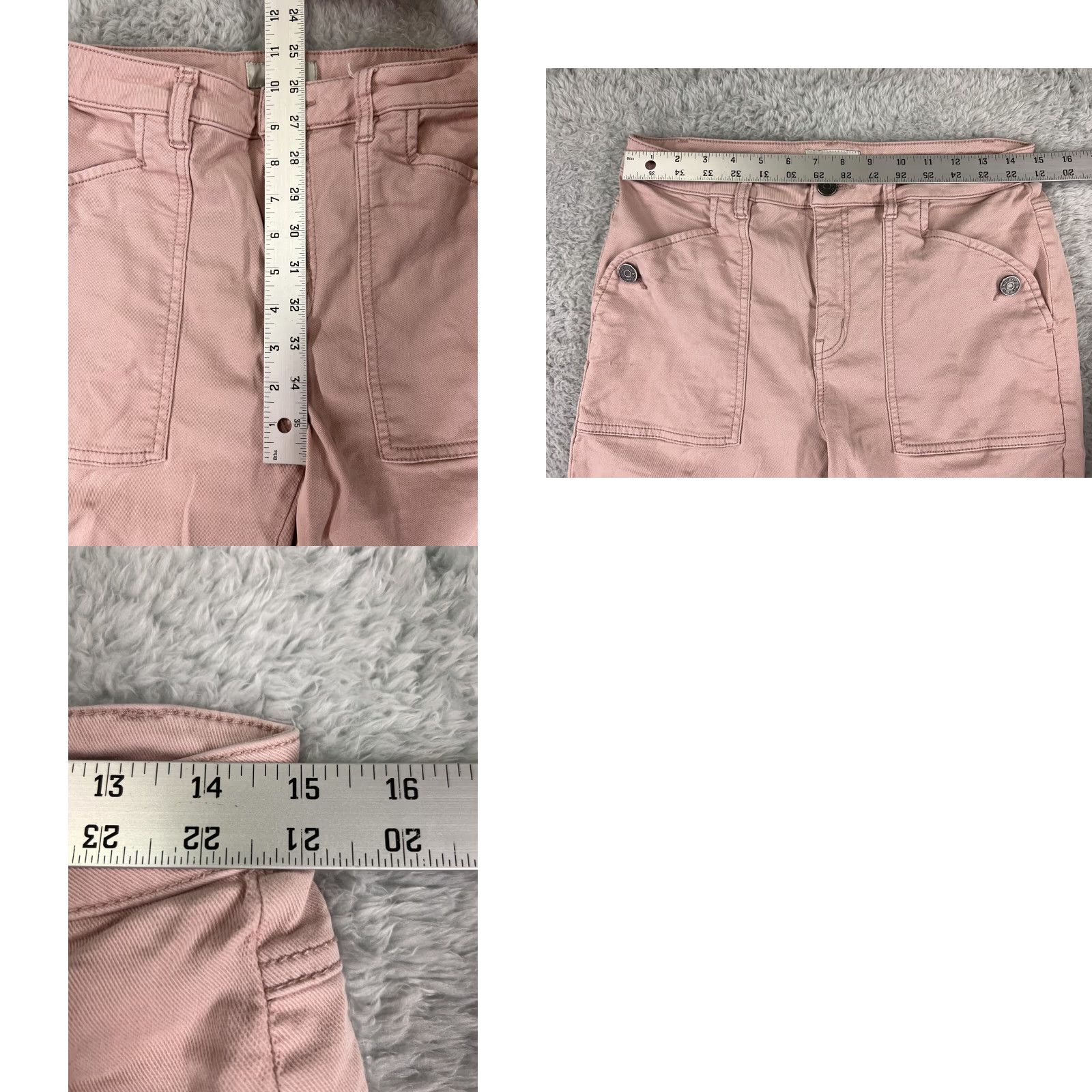 Joie JOIE Pink Denim Jeans 29 Womens Jeans Tapered Ankle Zip 5-Pocket Denim Jeans with Belt Loops Size 29" - 9 Thumbnail