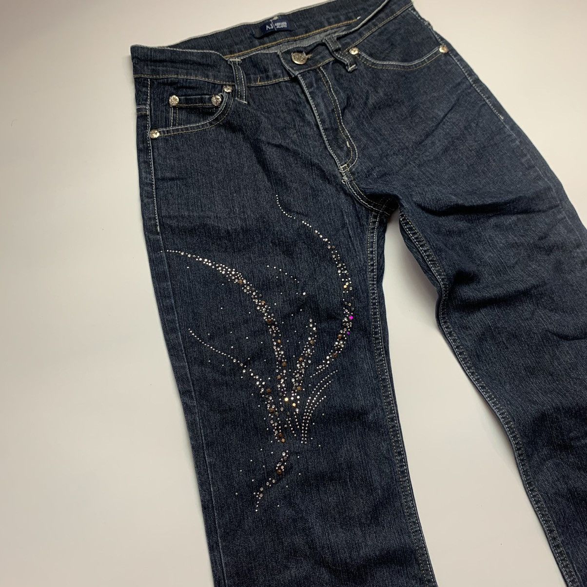 Other Armani Wash Flared Jeans Bootcut Denim rhinestones Size 28" / US 6 / IT 42 - 3 Thumbnail