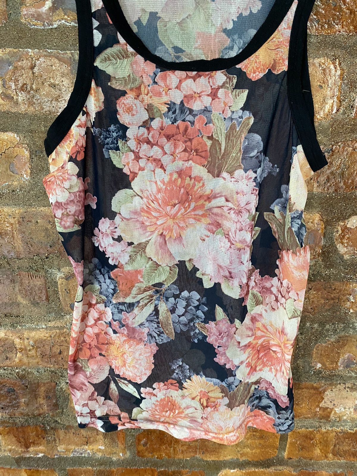 Tornado Mart Vtg Tornado Mart Mesh floral tank Size S / US 4 / IT 40 - 4 Thumbnail