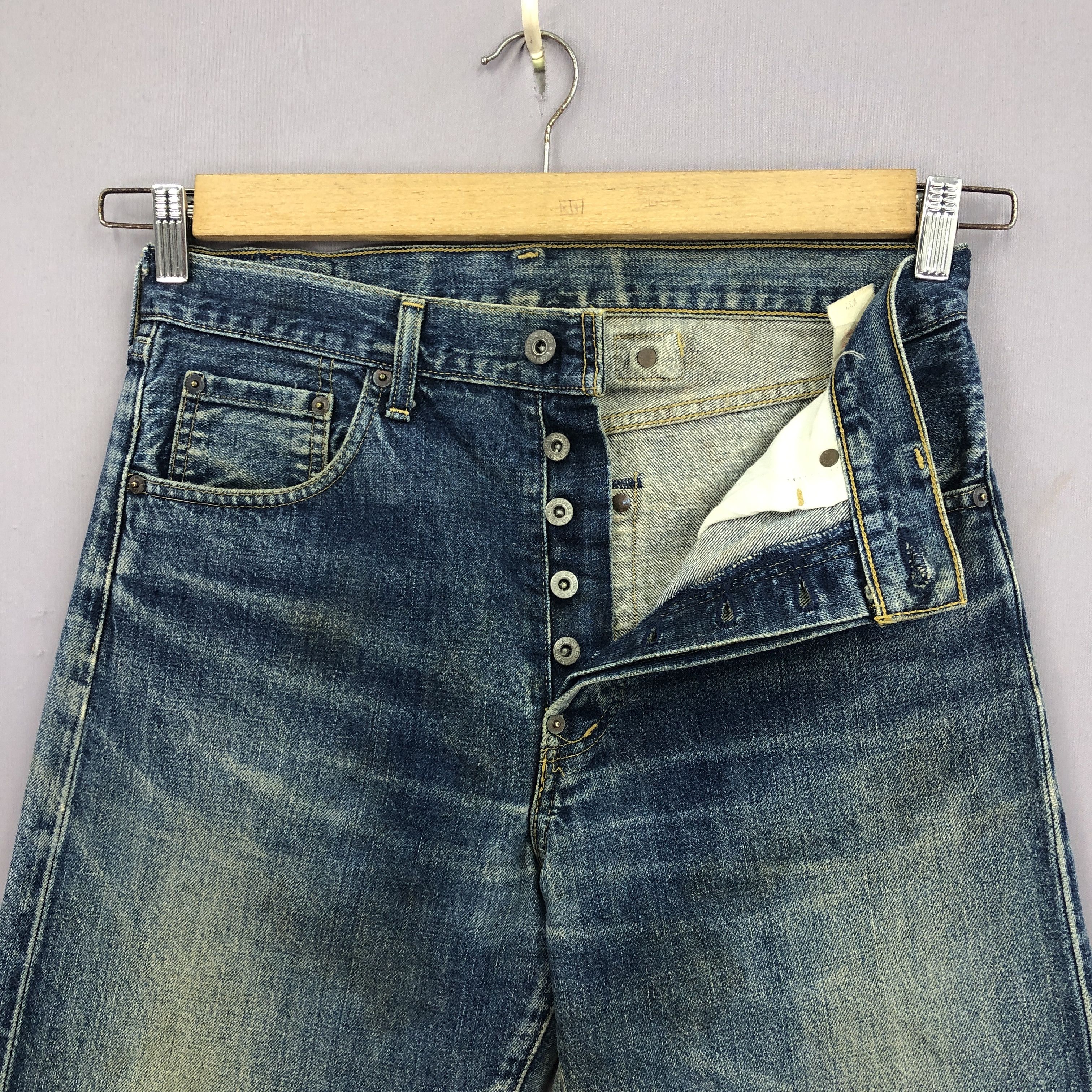 Levi's Vintage Levis 702 Selvedge Jeans Levi's Ripped Faded Denim Size US 30 / EU 46 - 7 Thumbnail