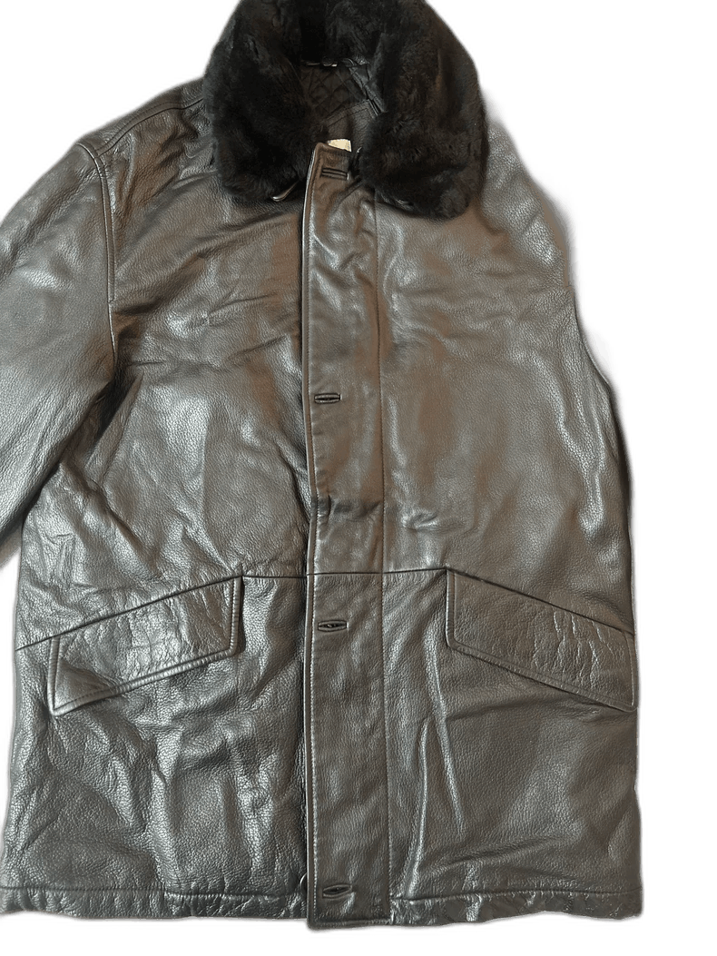 Emporio Armani Italian Leather Jacket for Men in Good Condition Size US L / EU 52-54 / 3 - 1 Thumbnail