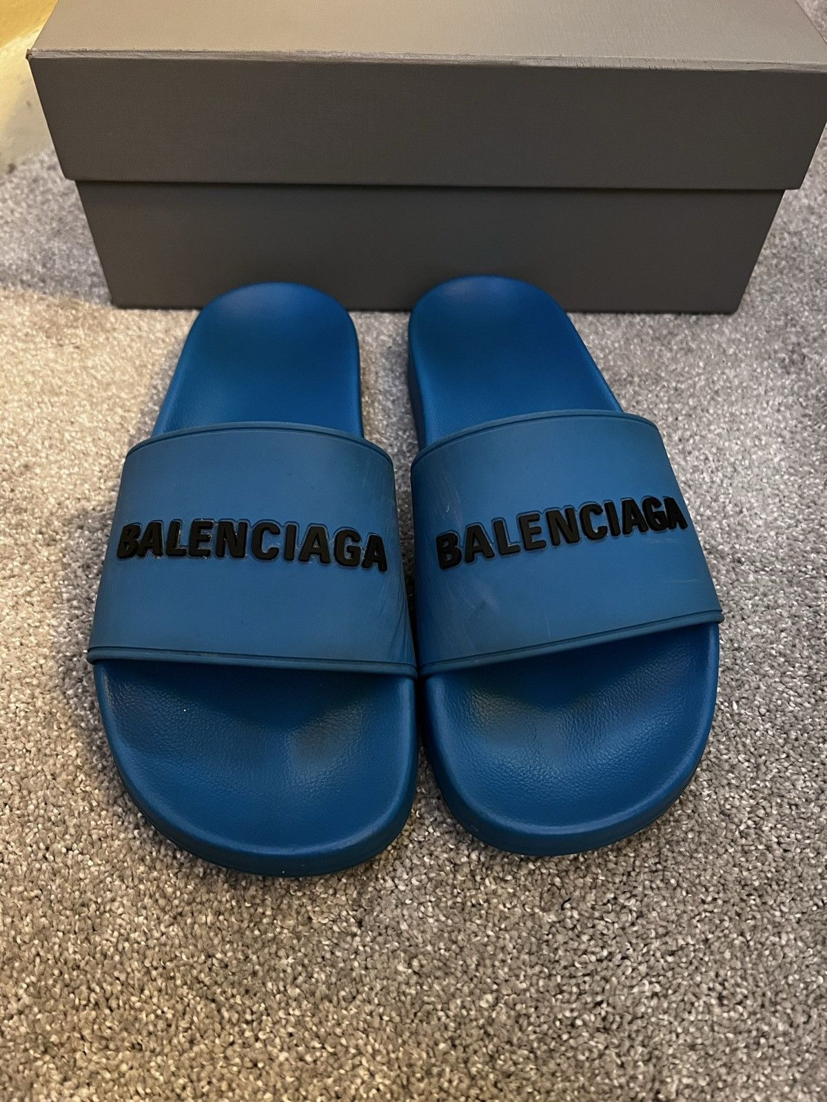 Balenciaga Balenciaga Slides (Blue) Size US 9 / EU 42 - 1 Thumbnail