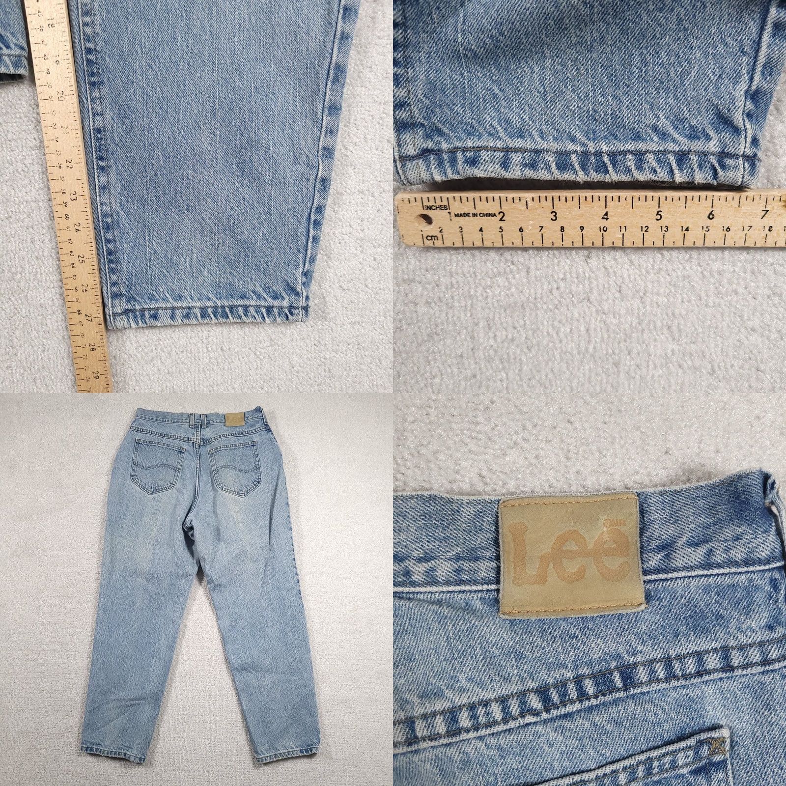 Lee VINTAGE Lee Women's Jeans 14P Petite Blue 27.5" Inseam Tapered High Rise Denim 5-Pocket Size 36" / US 14 / IT 50 - 9 Thumbnail