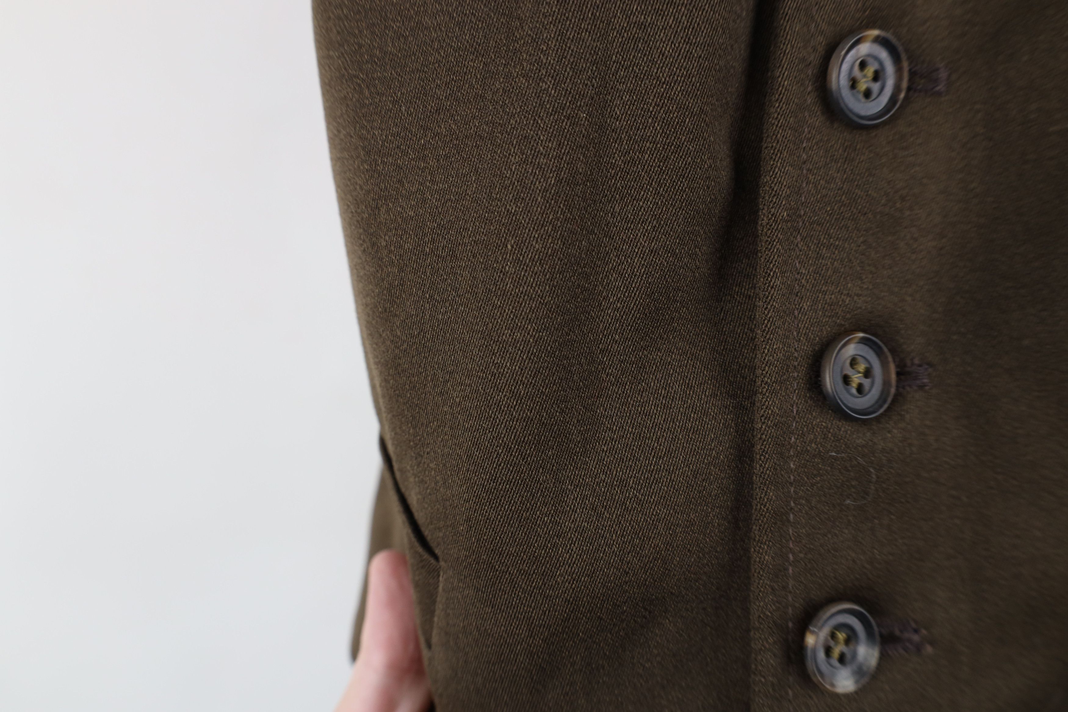 Vintage Vintage 50s 60s Rockabilly Gabardine Vest Jacket Brown USA Size US S / EU 44-46 / 1 - 5 Thumbnail