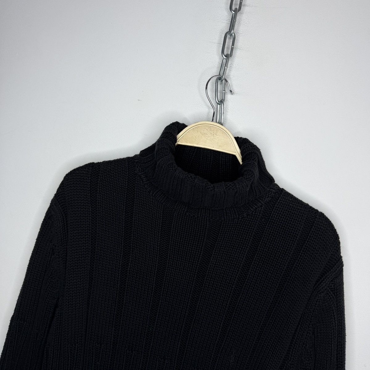 Yves Saint Laurent Thick YSL Sweater Turtleneck Black Yves Saint Vintage Paris Size US L / EU 52-54 / 3 - 6 Thumbnail