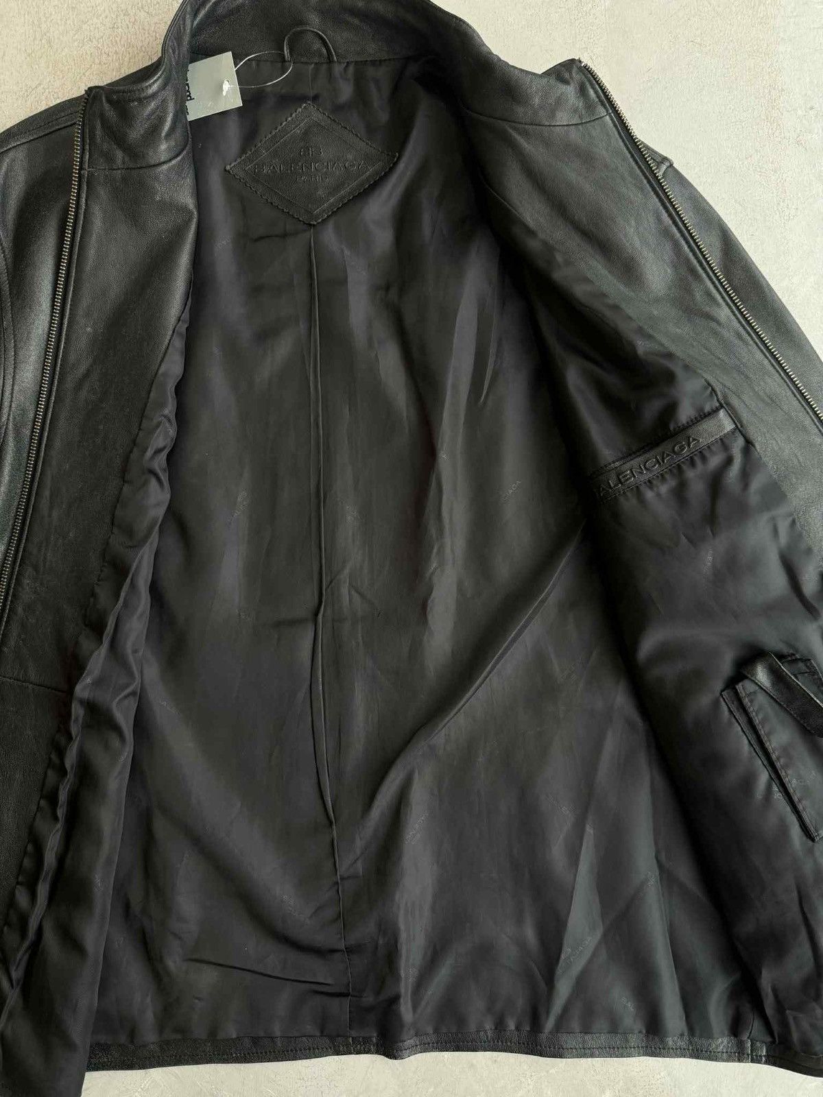 Balenciaga Balenciaga - Nicolas Ghesquiere Harrington Leather Jacket Size US XL / EU 56 / 4 - 12 Thumbnail