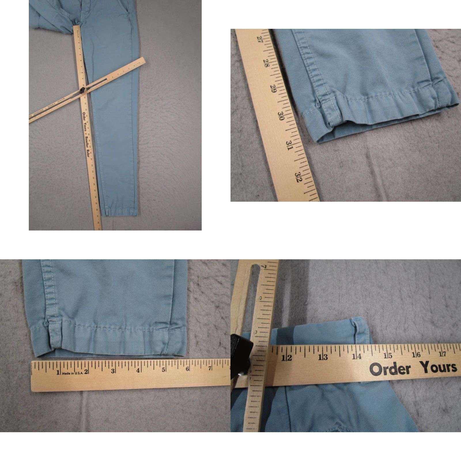 The West Is Dead The West is Dead Pants Mens 29x31 Blue Slim Chino Made in USA Casual Size US 29 - 9 Thumbnail