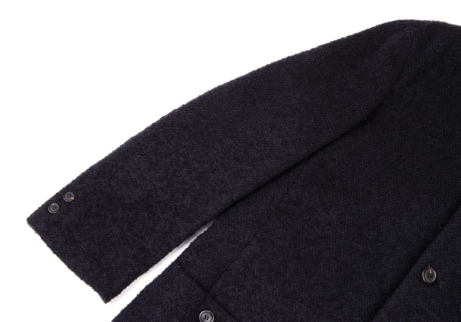 Issey Miyake Wool Pilling Design Stand Collar Jacket in Dark Purple M Size US M / EU 48-50 / 2 - 7 Thumbnail