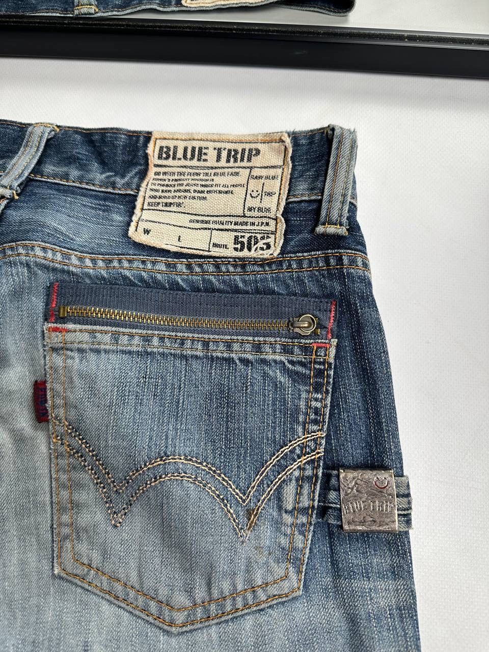 If Six Was Nine 2000s Edwin Blue Trip Japan Washed Faded Jeans🔥 Size US 31 - 5 Thumbnail