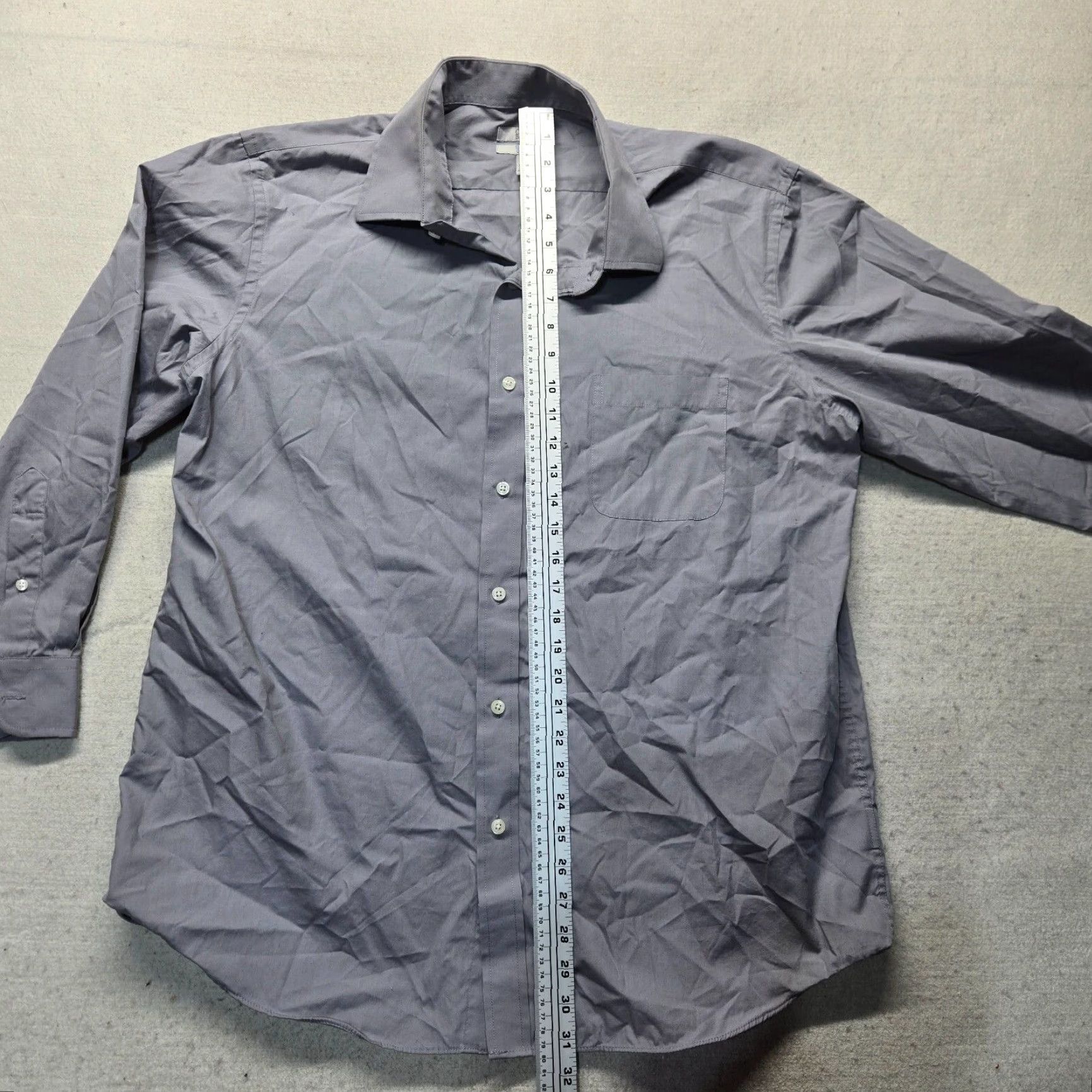 Croft & Barrow Croft & Barrow Shirt Men Adult Size 17.5 32/33 Gray Button-Up Collared Classic Fit Casual Size US XL / EU 56 / 4 - 6 Thumbnail