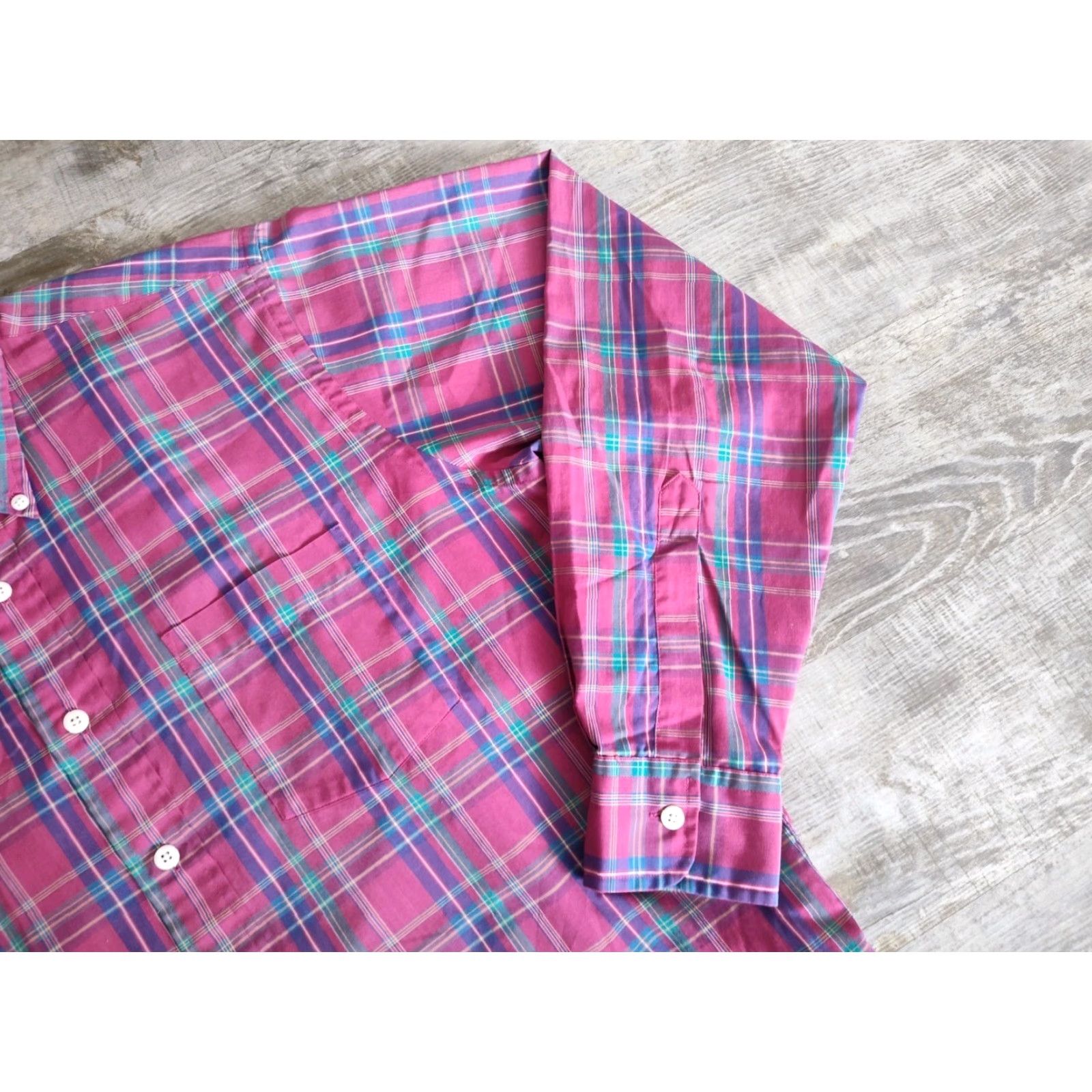 Chaps Vintage CHAPS Ralph Lauren plain Button Down Long Sleeve Shirt Men's Size M Size US M / EU 48-50 / 2 - 3 Thumbnail