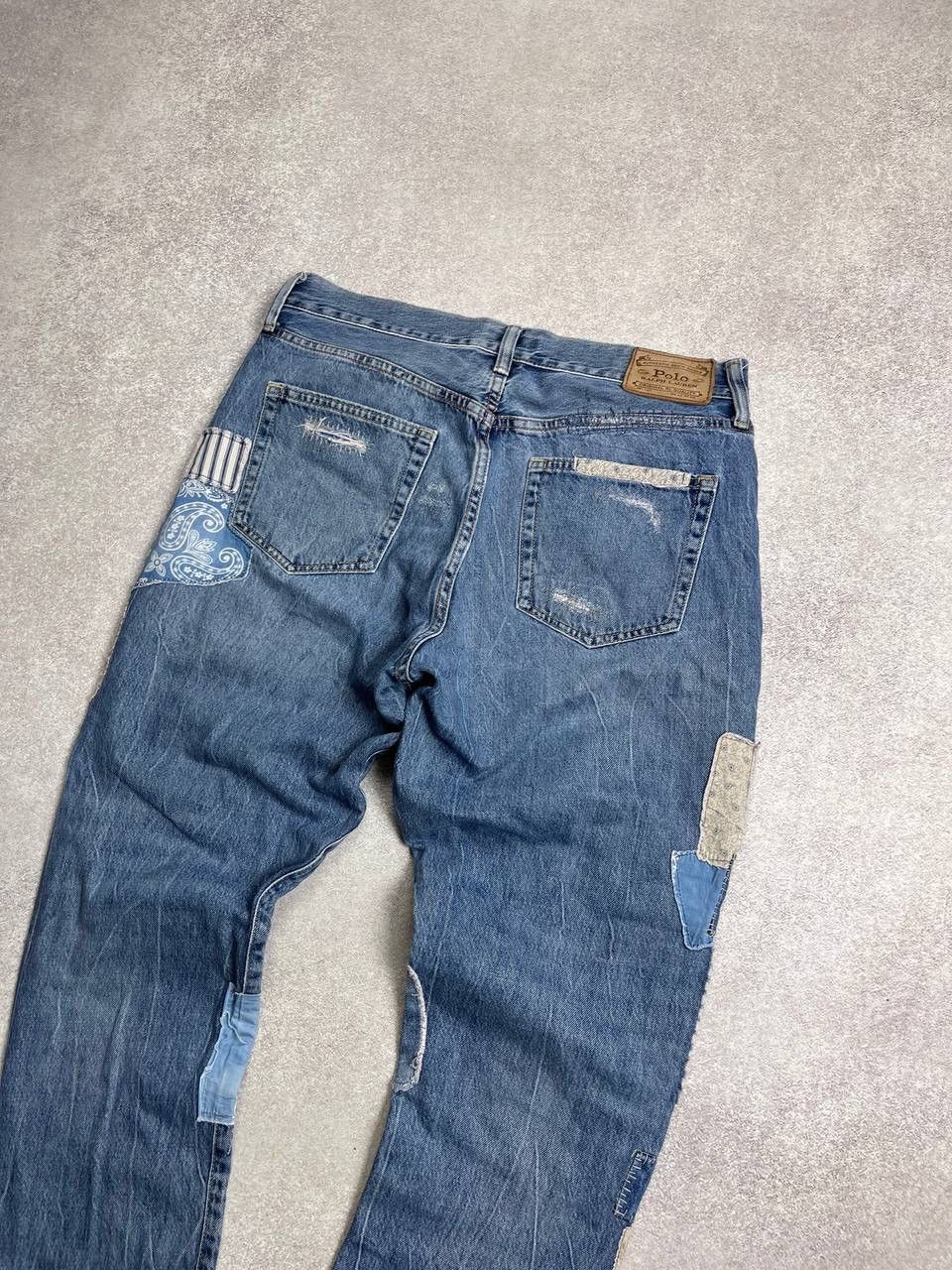 Polo Ralph Lauren × Vintage VINTAGE POLO RALPH LAUREN RLL PATCH WORK DENIM PANTS 29 Size US 29 - 9 Thumbnail