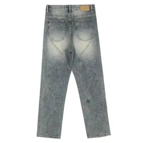 Designer × Jean Men Washed Ripped Jeans Size US 32 / EU 48 - 2 Thumbnail