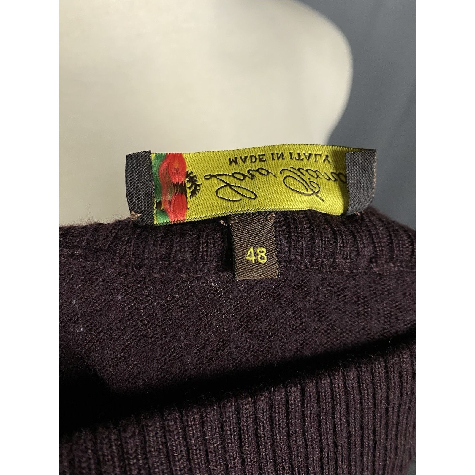 Loro Piana Loro Piana Men's Burgundy Purple Wool Turtleneck Sweater Siz Size US M / EU 48-50 / 2 - 9 Thumbnail