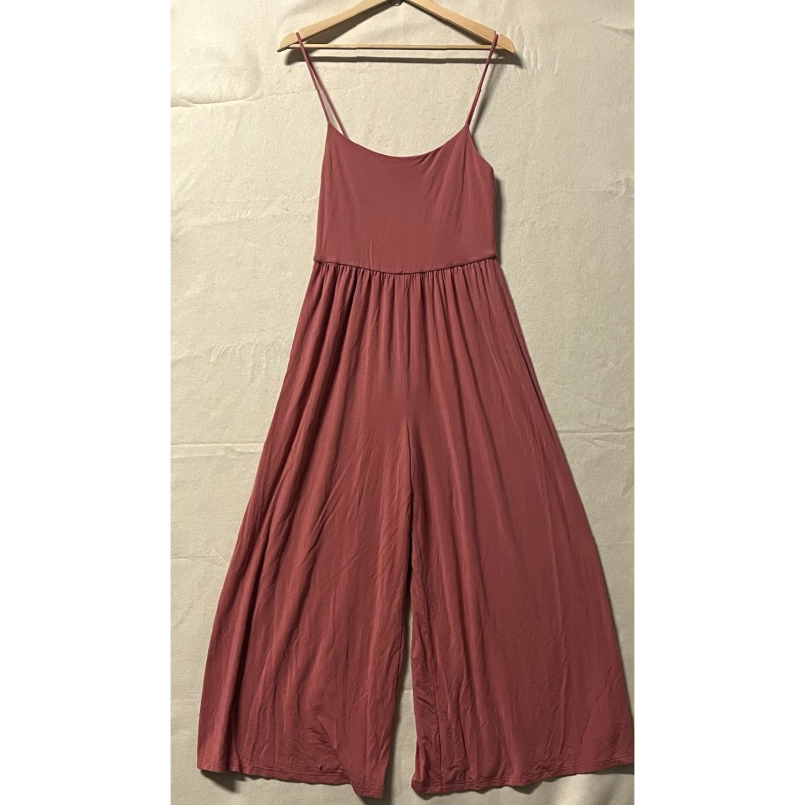 Vintage Wilfred Jumpsuit Women Muave Wide-Leg Spaghetti Strap Medium M Sleeveless One-Piece Casual Straps Size 32" / US 10 / IT 46 - 2 Thumbnail