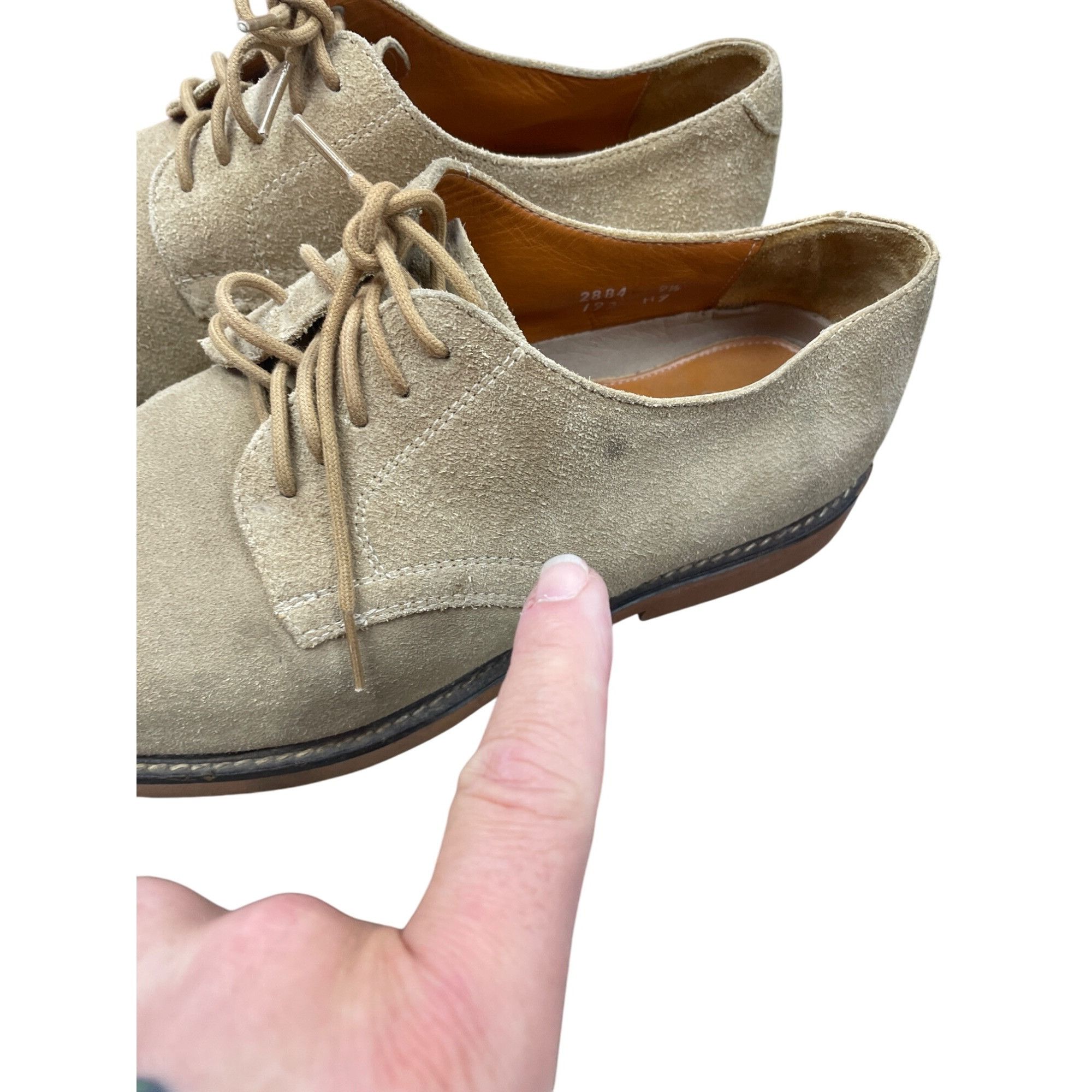 Other David Wilson Mens tan suede Lace-Up Oxfords dress shoes Size Size US 9.5 / EU 42-43 - 12 Thumbnail