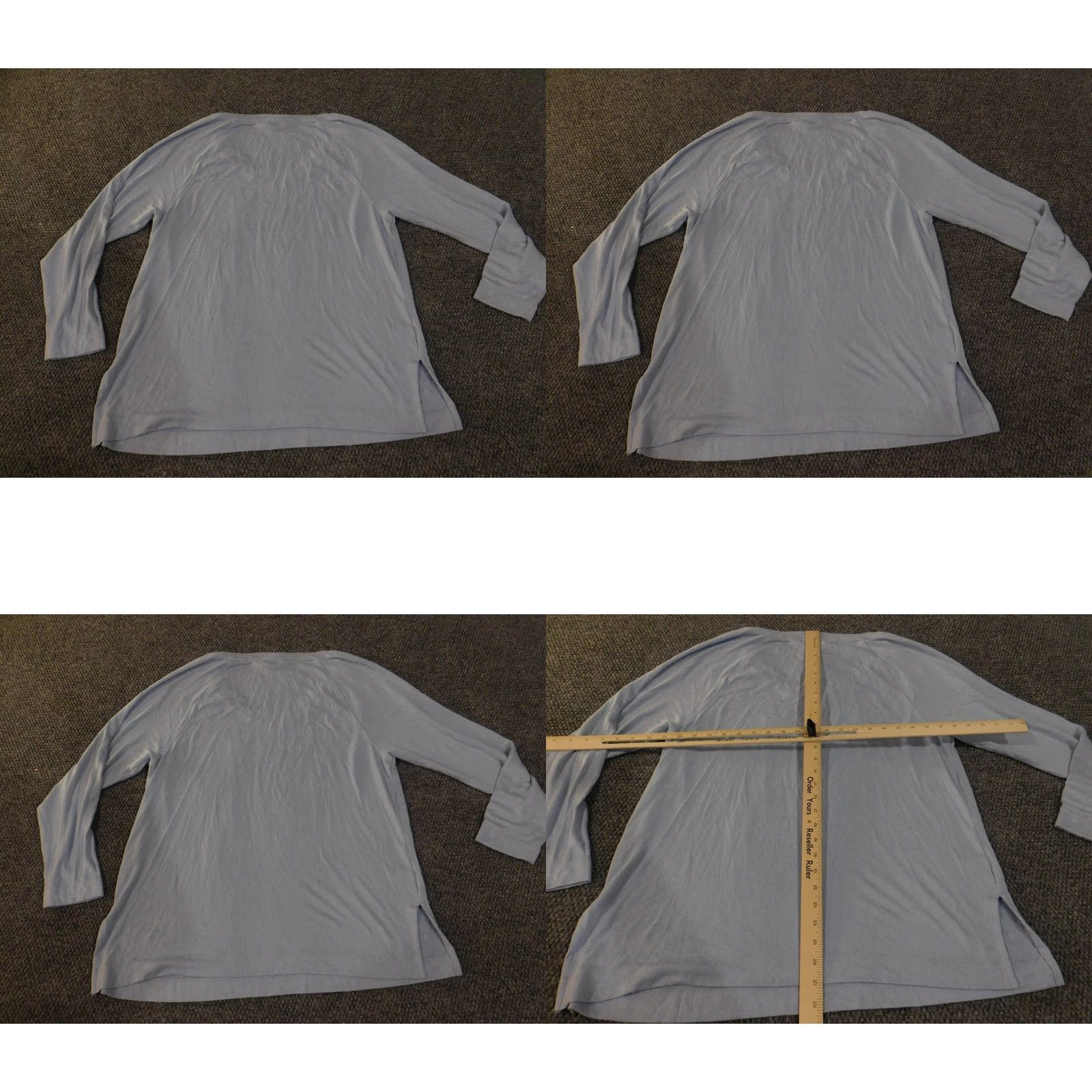 Loft LOFT Womens XL Blue Raglan Long Sleeve Lightweight Knit Top Sweater Shirt Terit Ann Taylor Size XL / US 12-14 / IT 48-50 - 8 Thumbnail