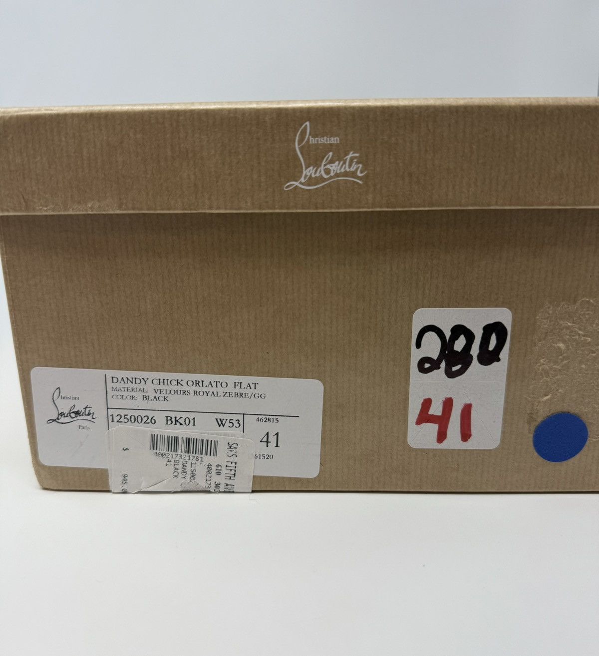 Christian Louboutin Christian Louboutin Dandy Chick Black Velvet Glitter Loafers Size US 8 / EU 41 - 8 Thumbnail