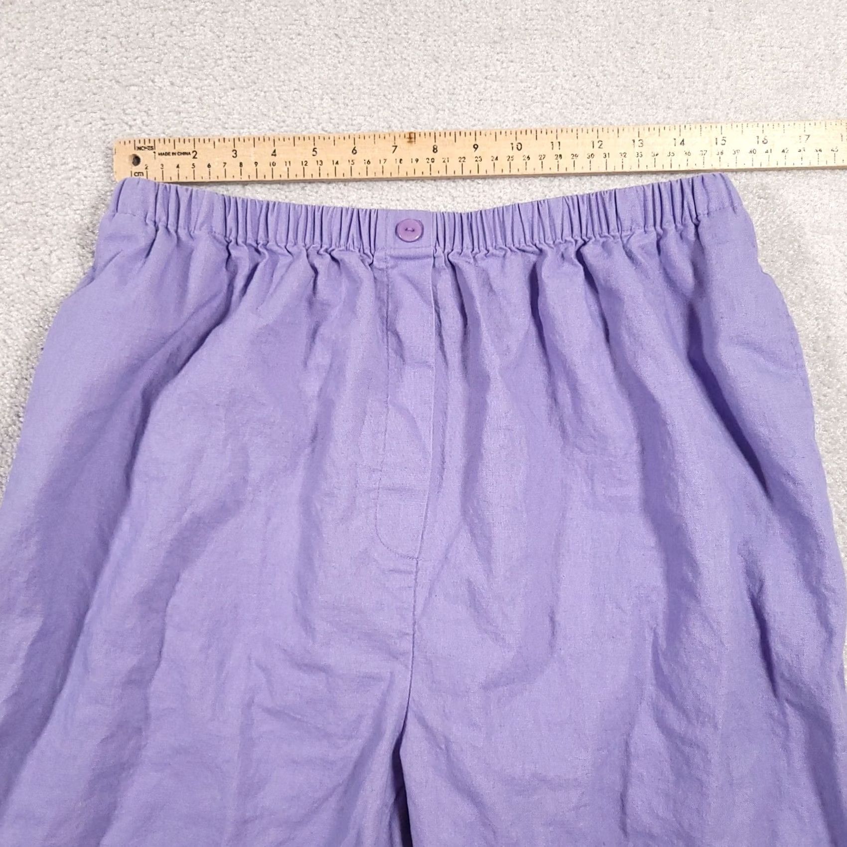 Vintage VINTAGE Premier International Pull-On Pants Women's 20W Blue Cottagecore Linen Blend Pants Women Plus 20W Blue Cottagecore Linen Blend Size 42" / US 20 - 6 Thumbnail