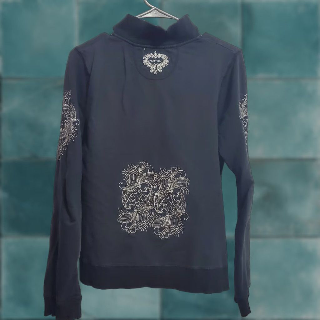 Vintage **Vertigo Paris Women Black Embroidered Full Zip Sweatshirt M Y2K** User: Vertigo Paris Women Black Embroidered Full Zip Sweatshirt M Y2K Size M / US 6-8 / IT 42-44 - 1 Thumbnail