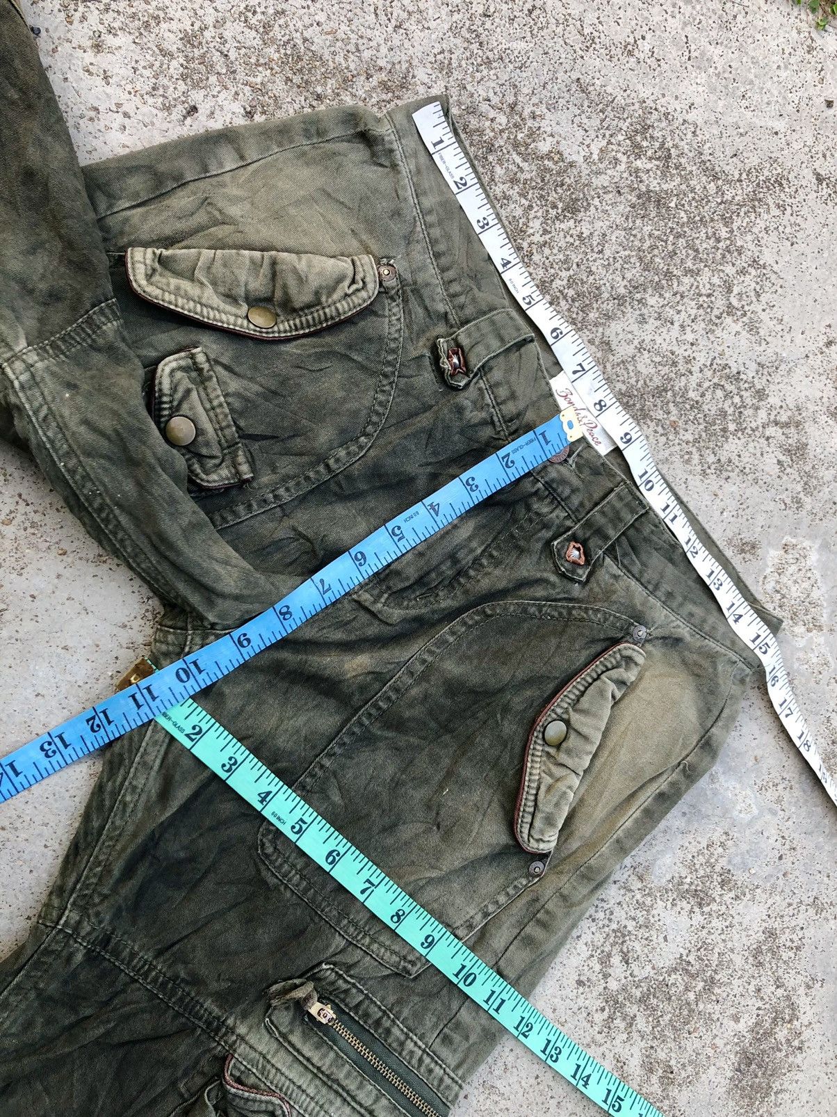 Japanese Brand WIDE LEG⚡️⚡️MULTIPOCKET SUN FADED GREEN PANT BY BOND&PEACE Size US 30 / EU 46 - 10 Thumbnail