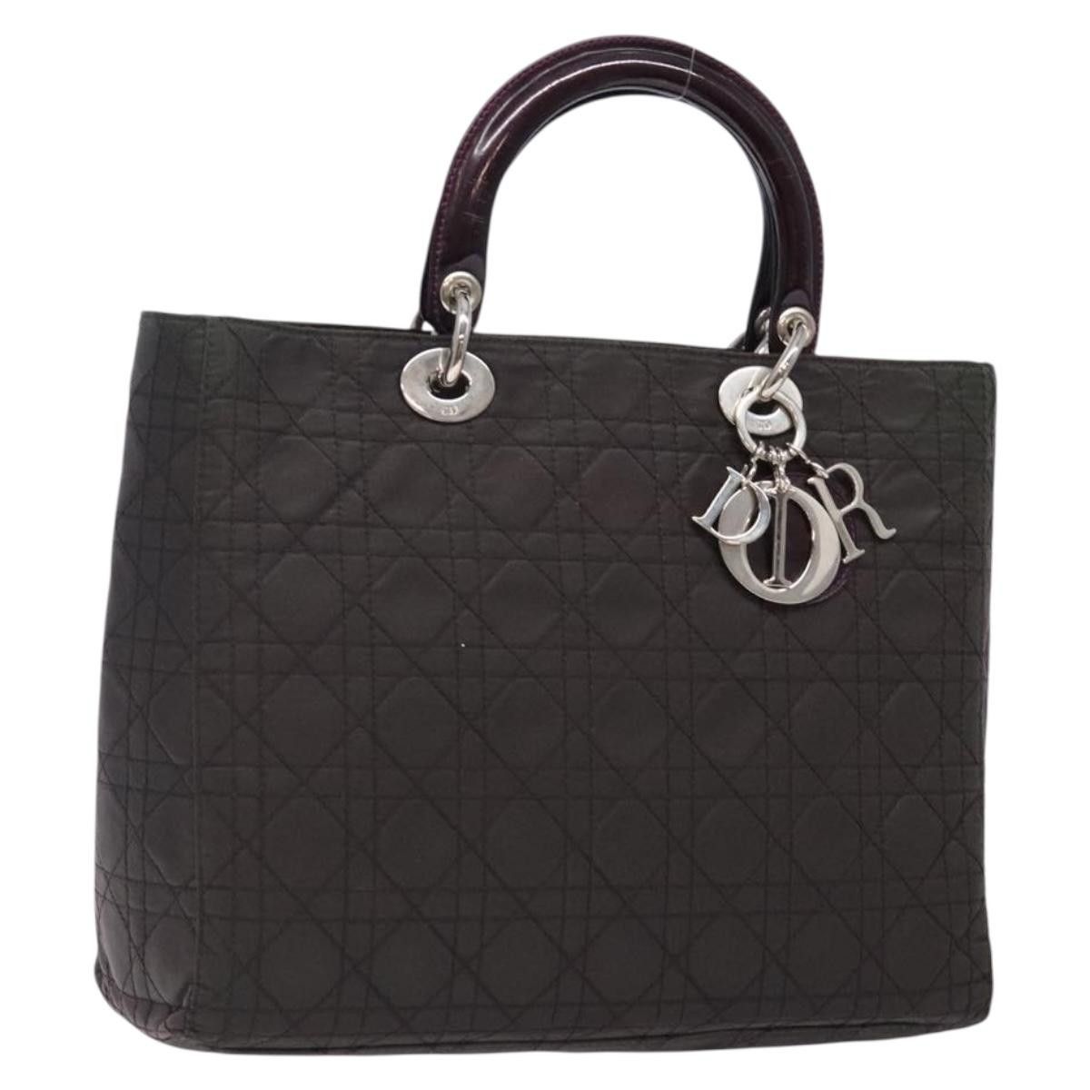 Dior DIOR Canage Hand Bag Nylon Khaki Purple Silver Size ONE SIZE - 1 Thumbnail