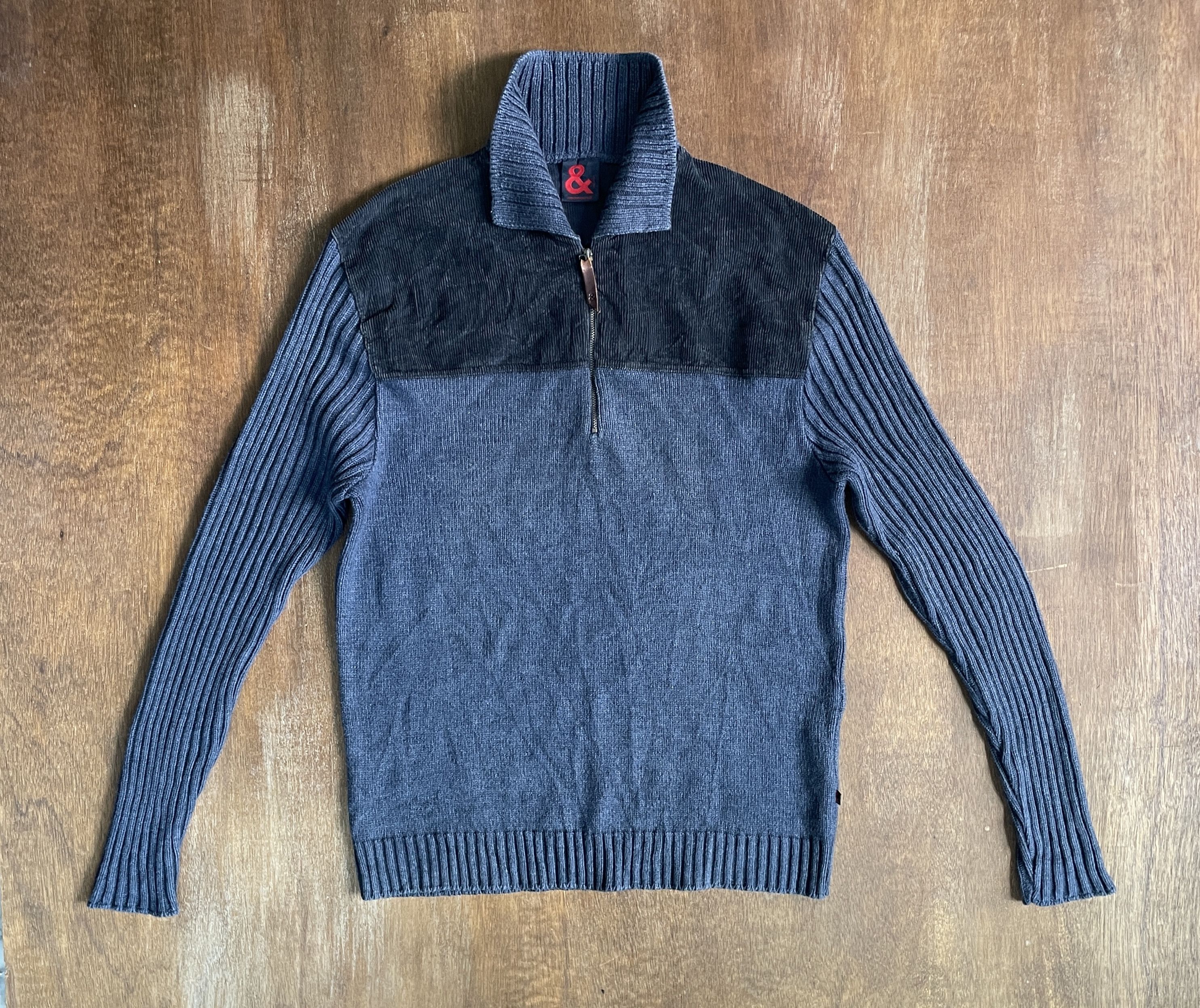 Dolce & Gabbana Dolce&Gabbanna Vintage Two-Tone Half Zip Sweater Size US XXS / EU 40 - 1 Thumbnail