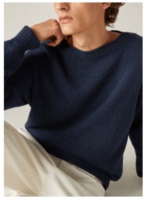 Loro Piana o1srvl11e0424 Girocollo Rapallo Sweatshirt in Navy Size US S / EU 44-46 / 1 - 4 Thumbnail