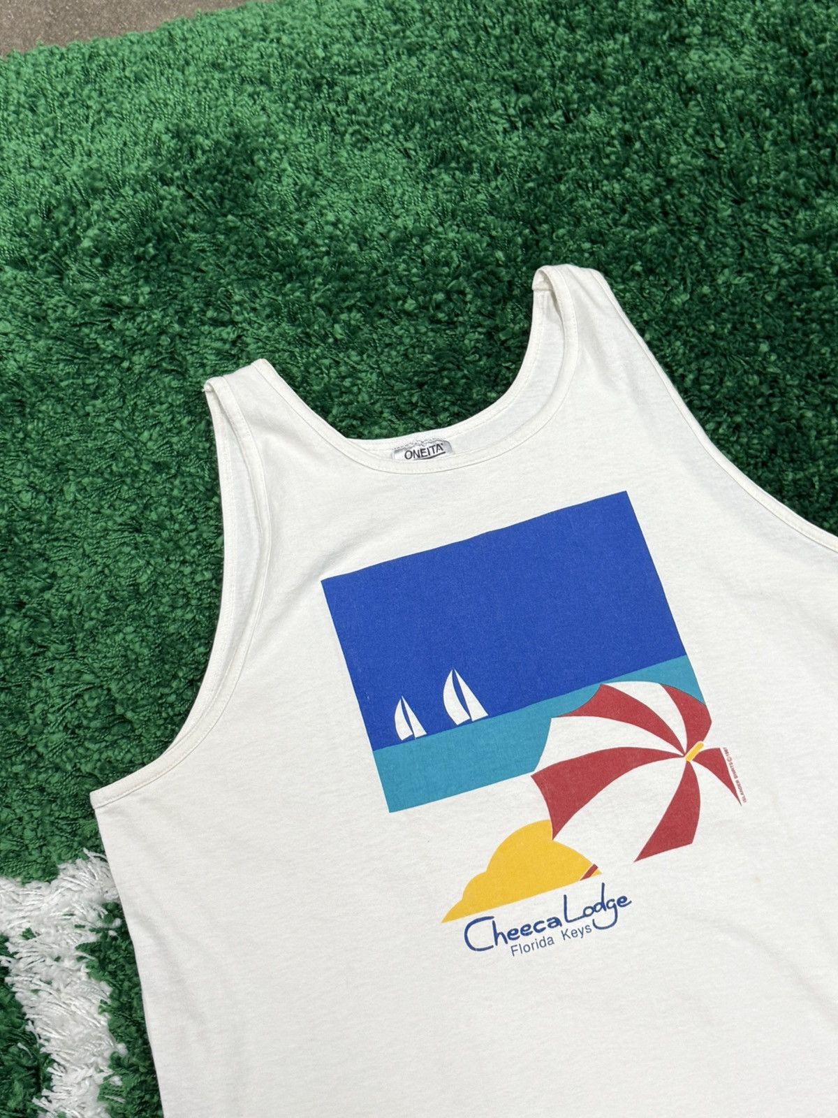 Vintage Vintage Key West Post Modern Art Beach Sleeveless Oneita Size US XL / EU 56 / 4 - 3 Thumbnail
