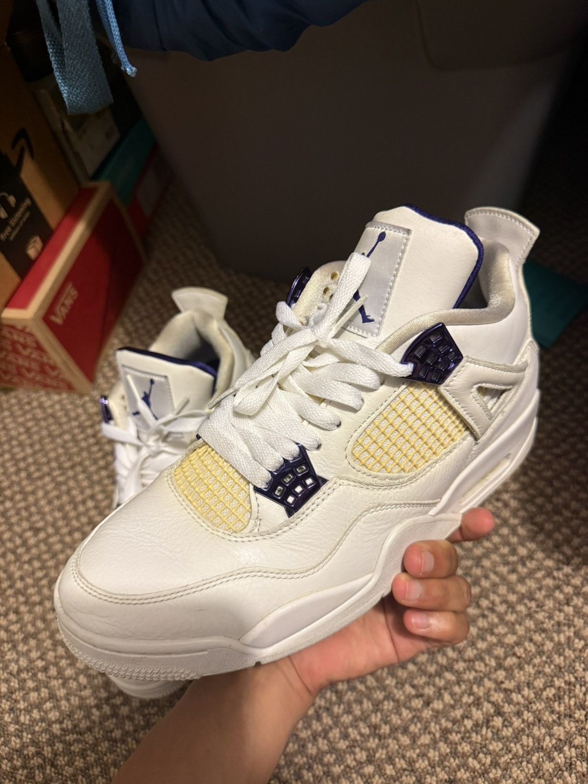 Jordan Brand Jordan 4 Metallic Purple Size US 9.5 / EU 42-43 - 7 Thumbnail