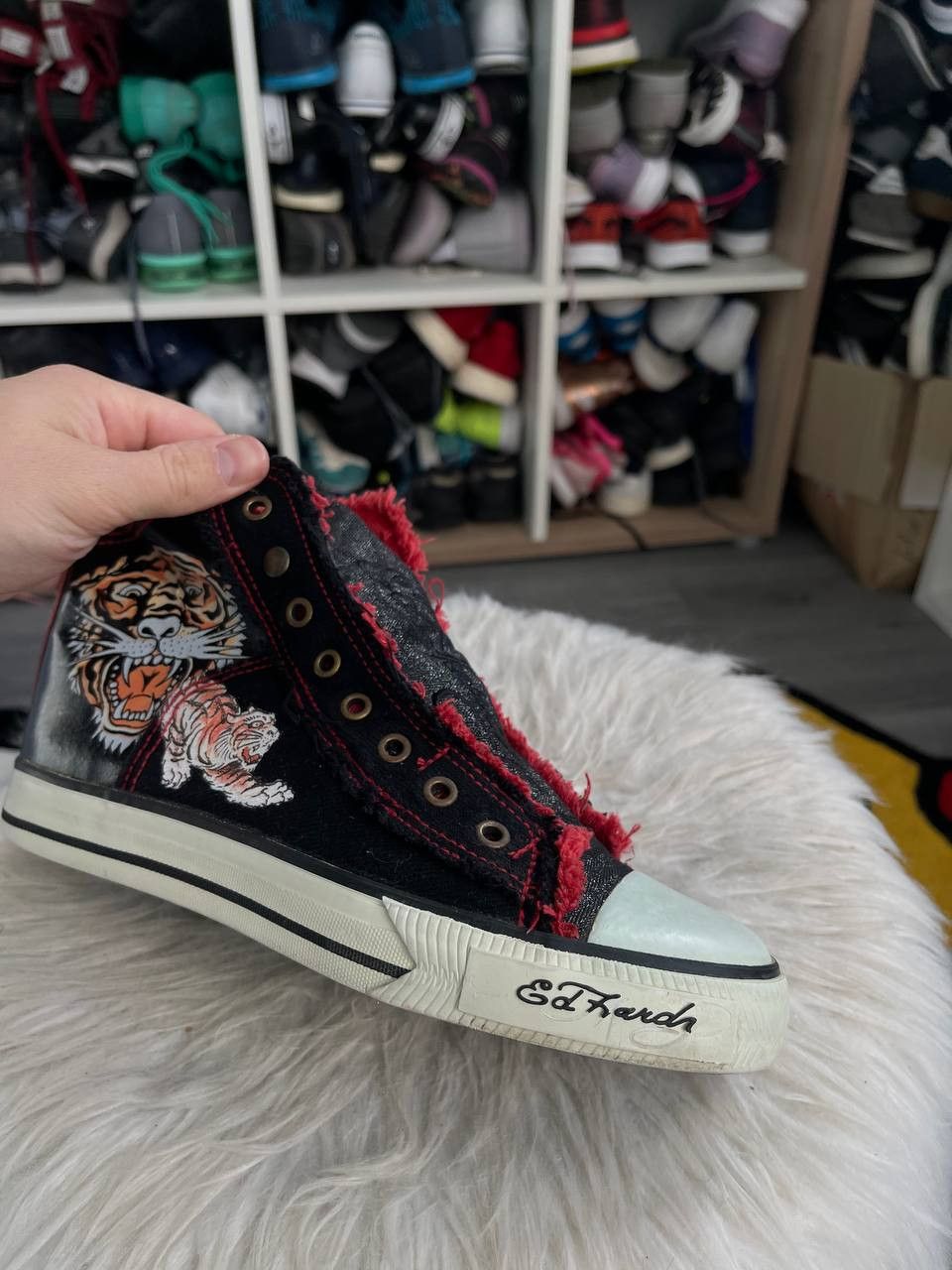 Christian Audigier × Ed Hardy × Vintage Mens Vintage Ed Hardy sneakers shoes tiger dragon y2k rare Size US 8 / EU 41 - 3 Thumbnail