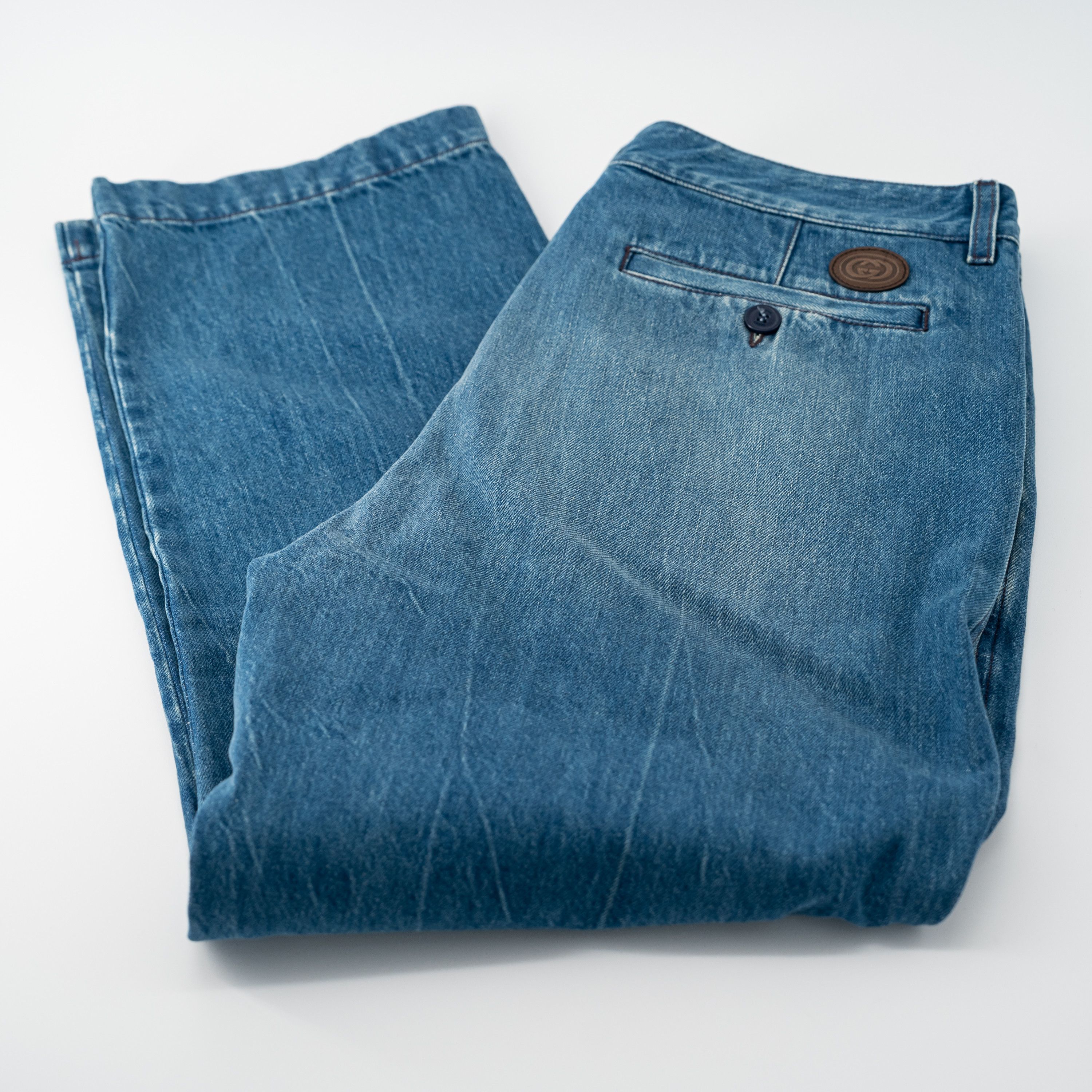 Gucci 48 M - Gucci Washed Jeans Organic Denim Pant with Patch Blue Size US 32 / EU 48 - 5 Thumbnail