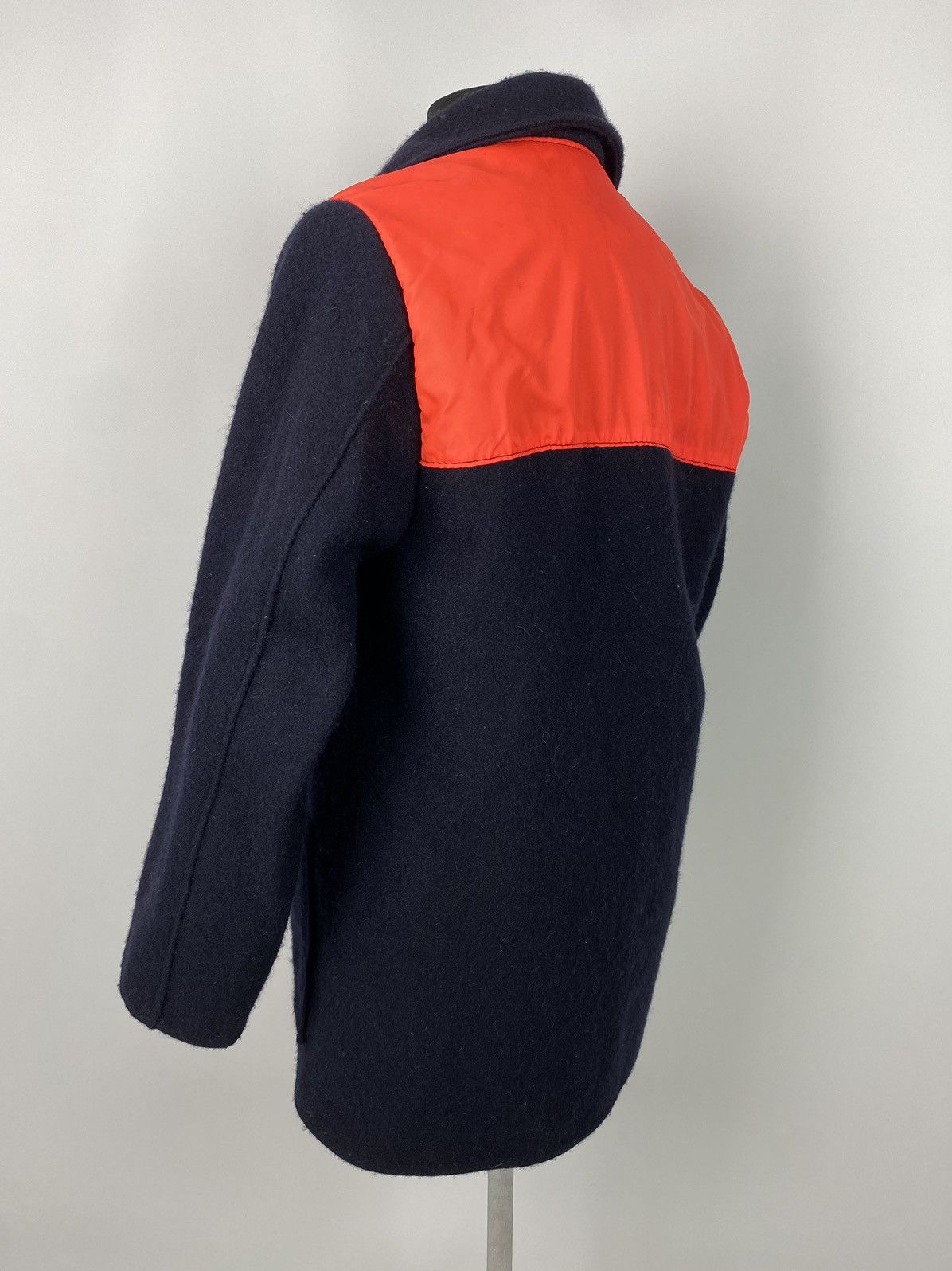Vintage 1980’s Vintage Navy Wool Orange Poly Coated Donkey Jacket Size US L / EU 52-54 / 3 - 2 Thumbnail