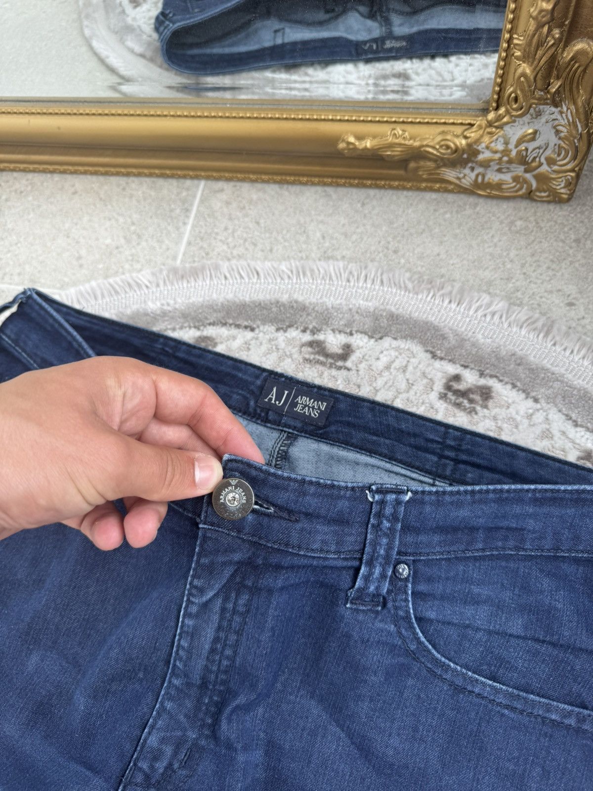 Armani Vintage Armani Jeans 90s Luxury Pants Solid Size 33 Archive Size US 33 - 8 Thumbnail