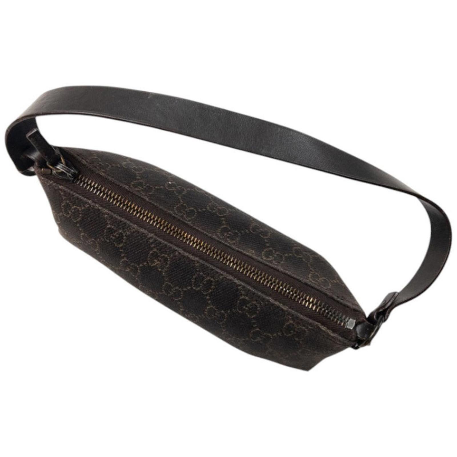 Gucci Vintage Gucci Monogram Mini Baguette Shoulder Bag Size ONE SIZE - 6 Thumbnail