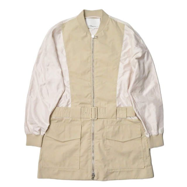 Other Other 3.1 Phillip Lim Silk Sleeve Belted Cotton Nylon Silk Outerwear Cotton Outerwear PS15-8429CMG Size ONE SIZE - 1 Thumbnail