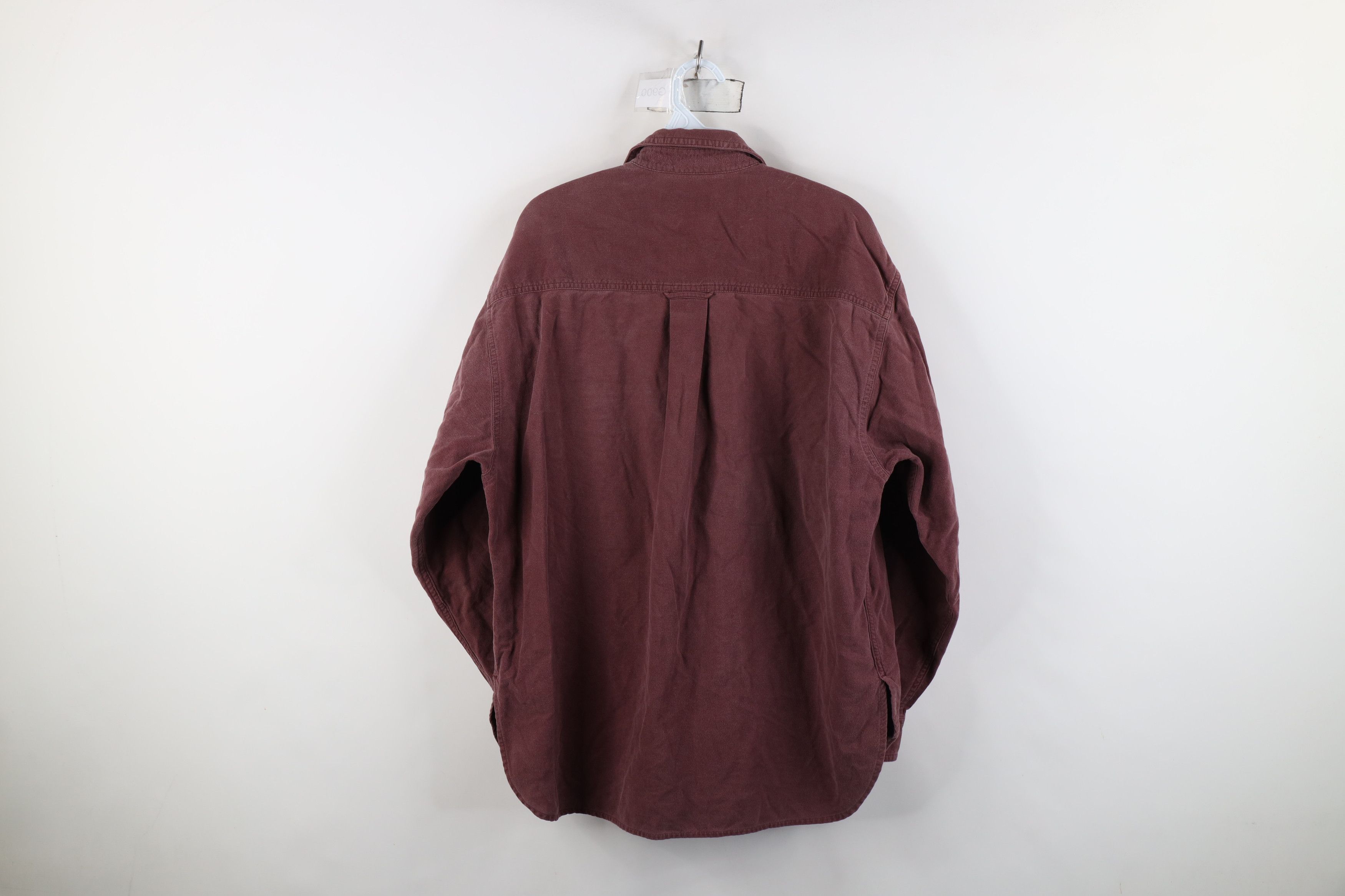 Eddie Bauer Vintage 90s Eddie Bauer Chamois Cloth Button Shirt Maroon Size US M / EU 48-50 / 2 - 10 Thumbnail