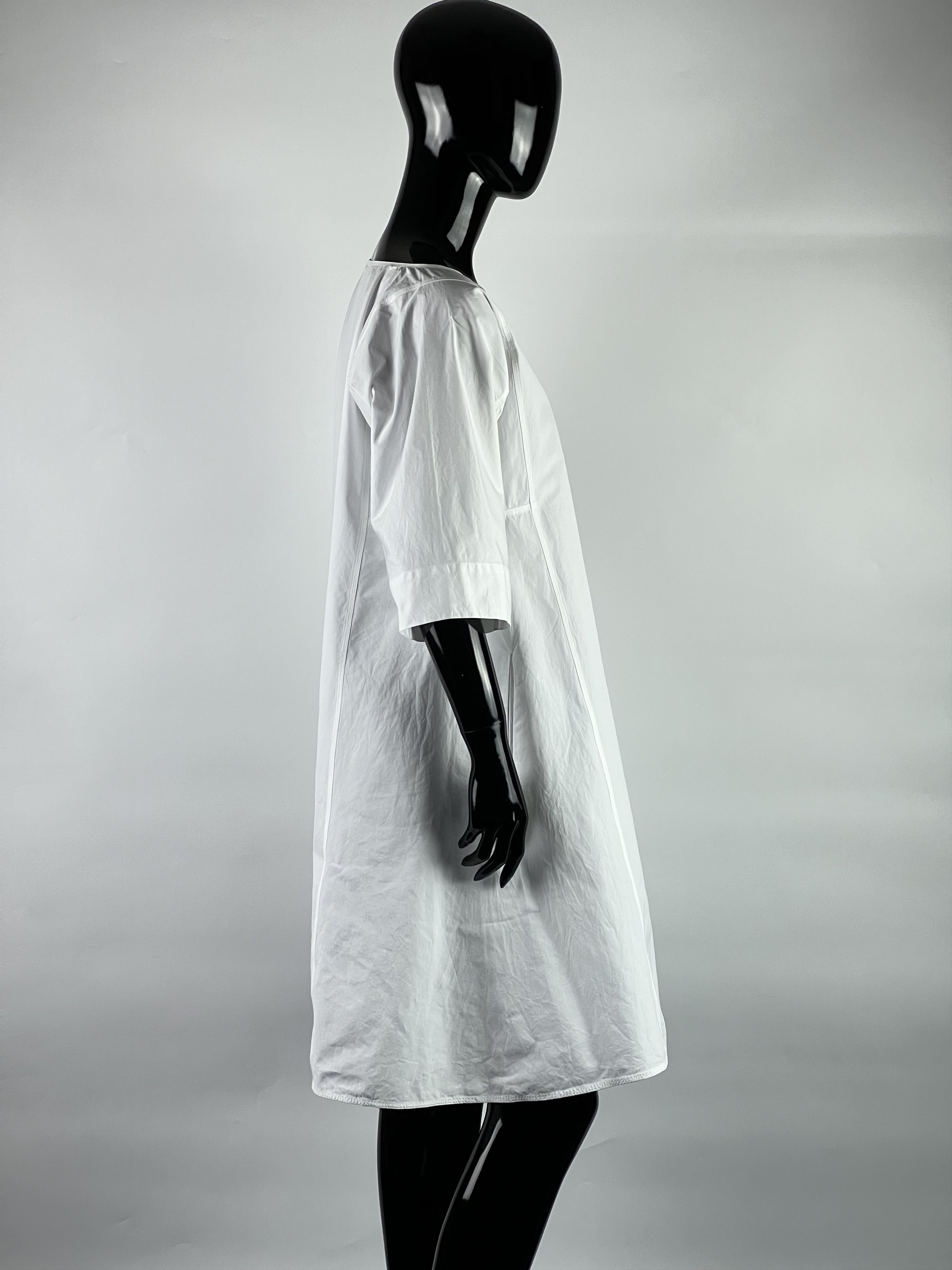 SOFIE D'HOORE Sofie D'Hoore White Cotton Midi Dress Size 34 Size XS / US 0-2 / IT 36-38 - 2 Thumbnail