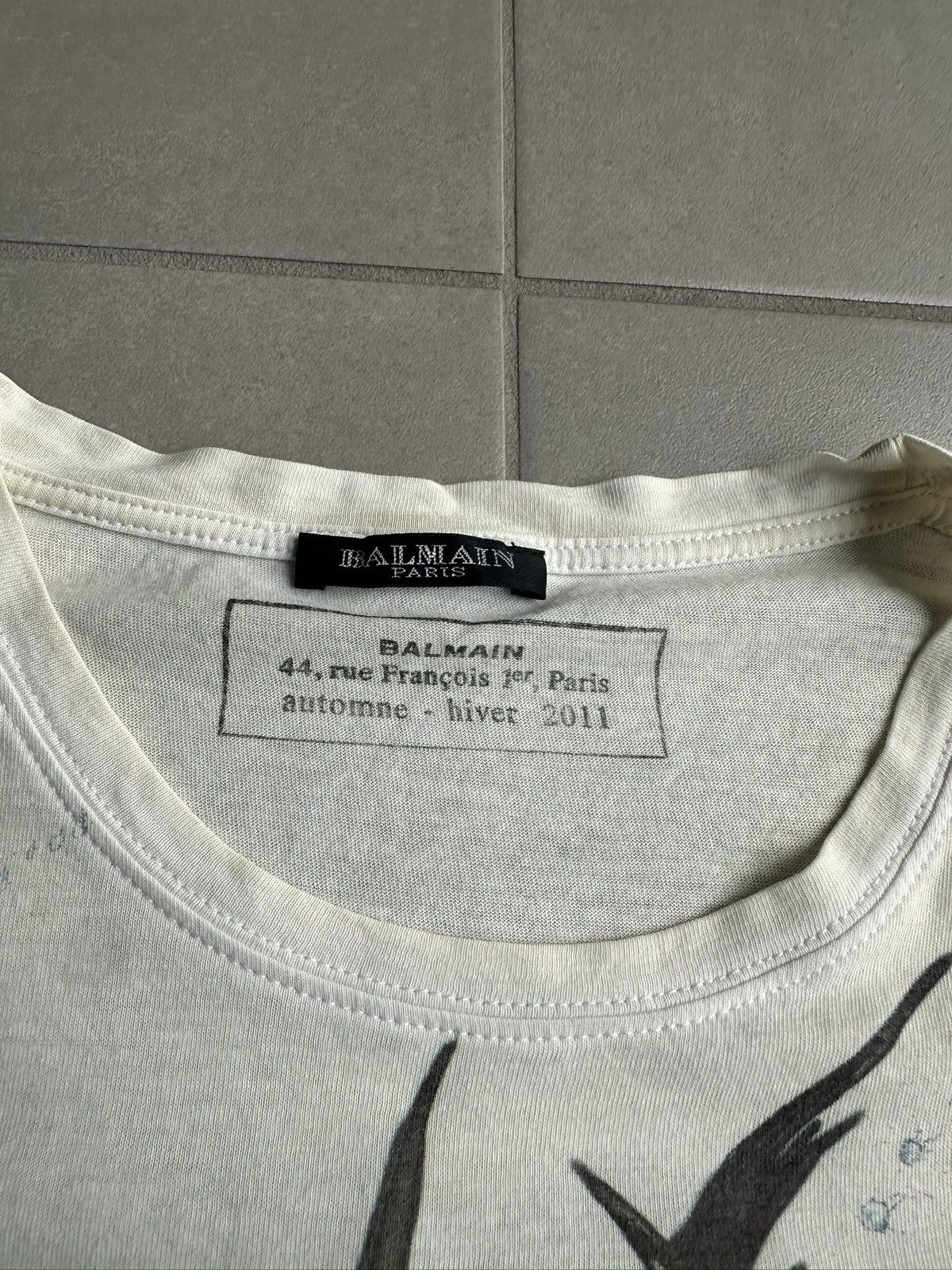 Balmain Balmain AW11 by Decarnin Tribal wolf t-shirt Size US M / EU 48-50 / 2 - 9 Thumbnail