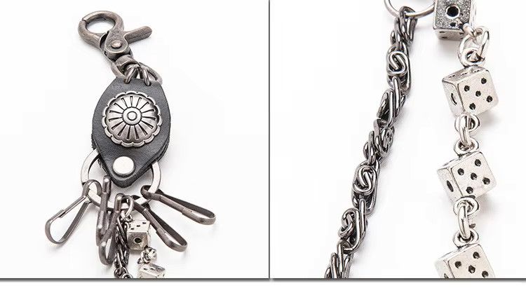 Jewelry Wallet Belts Chain Skull Charm Leather Gothic Rock Pants Size ONE SIZE - 2 Thumbnail