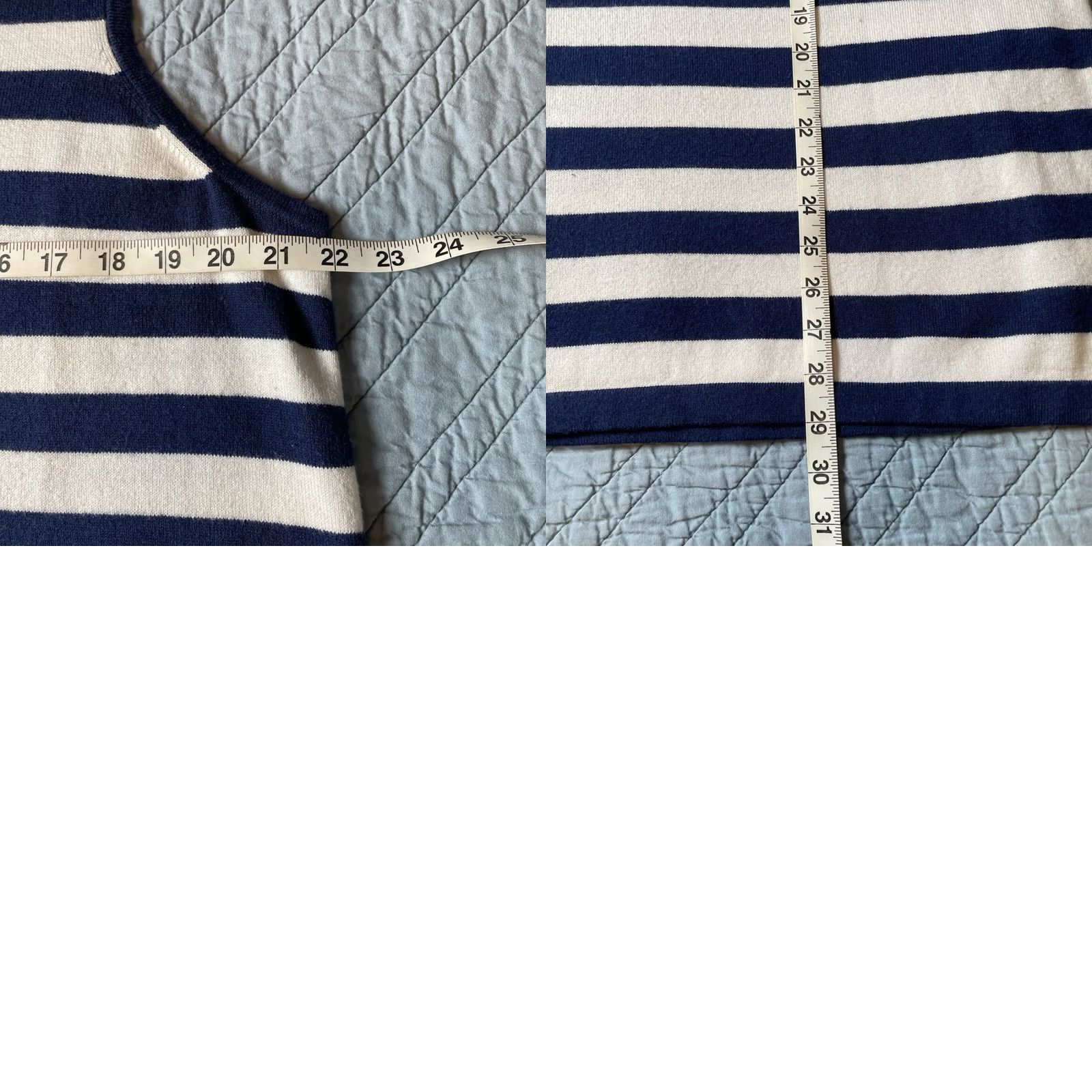 Vintage Chico’s Zenergy Striped Knit Tunic Sweater XL Blue Women Regular Long Sleeve Round Neck) Size XL / US 12-14 / IT 48-50 - 8 Thumbnail