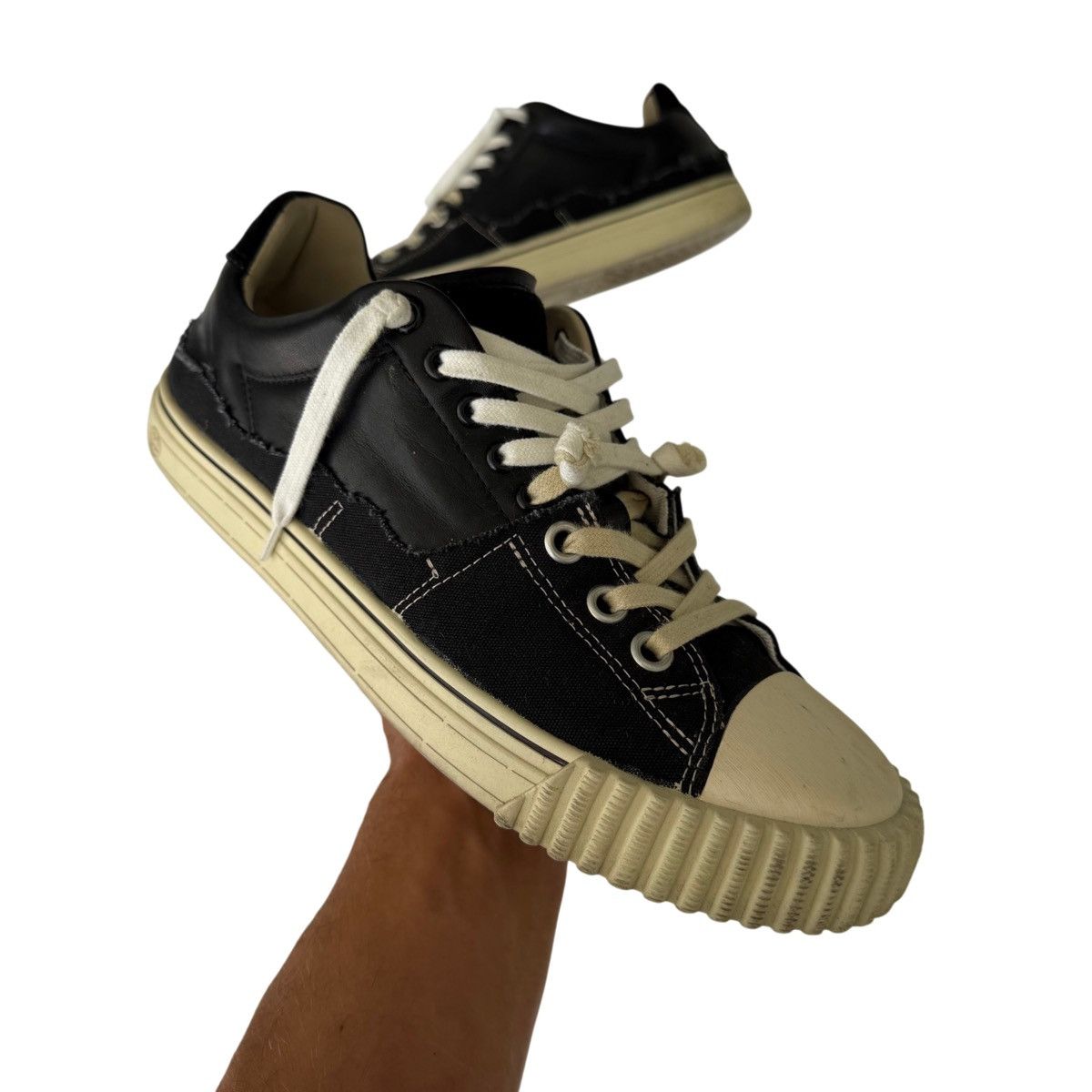Maison Margiela Maison Margiela New Evolution Hybrid Sneakers Black Leather Size US 9 / EU 42 - 5 Thumbnail