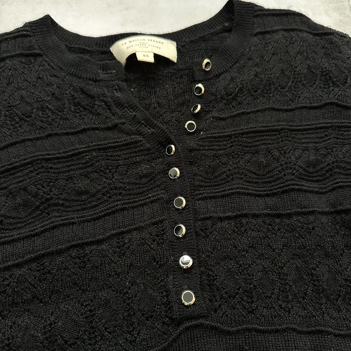 Sarah Pacini Sezane Knit Merino Wool Sweater Cardigan Lyna Jumper Size XS / US 0-2 / IT 36-38 - 7 Thumbnail